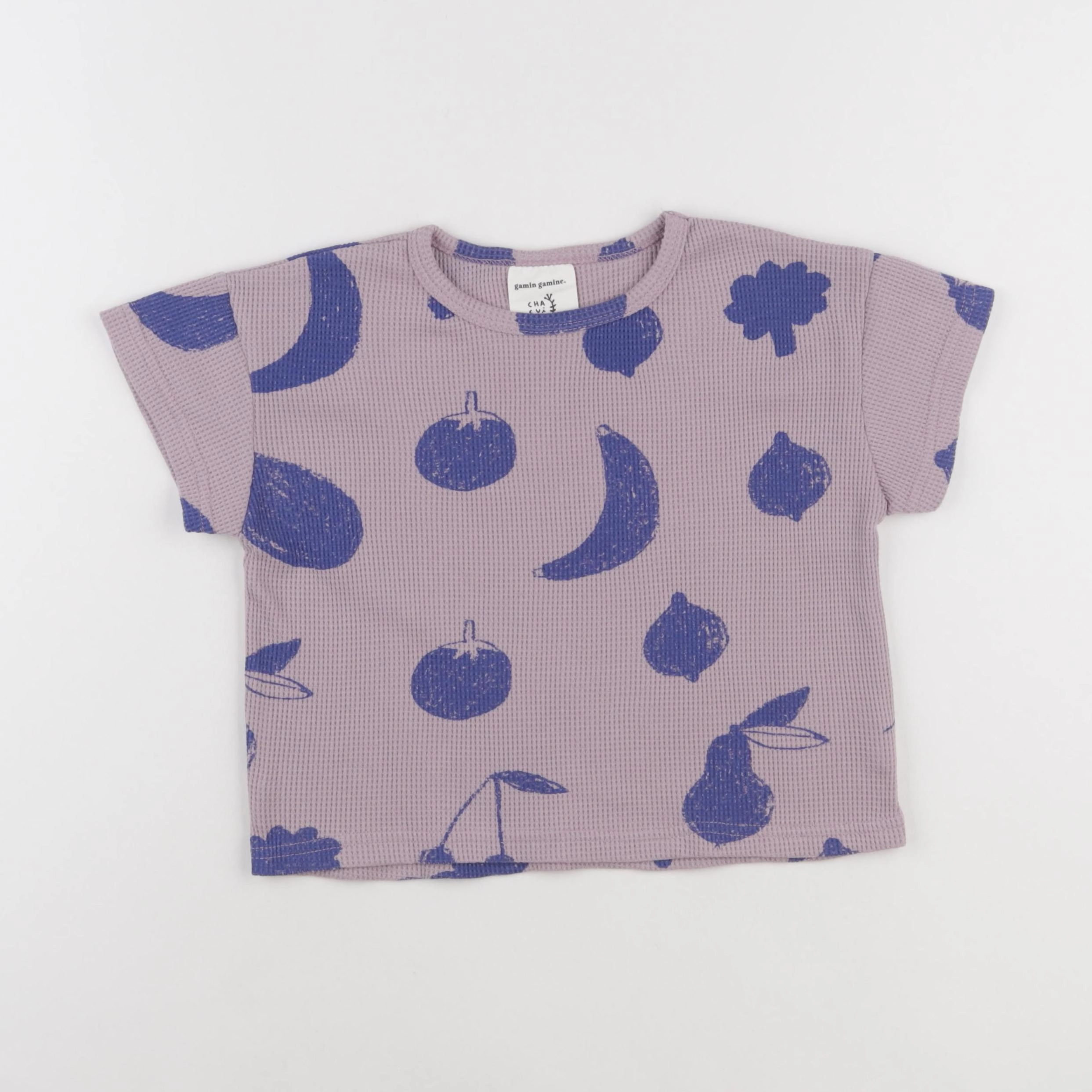 Gamin gamine - tee-shirt violet - 2 ans