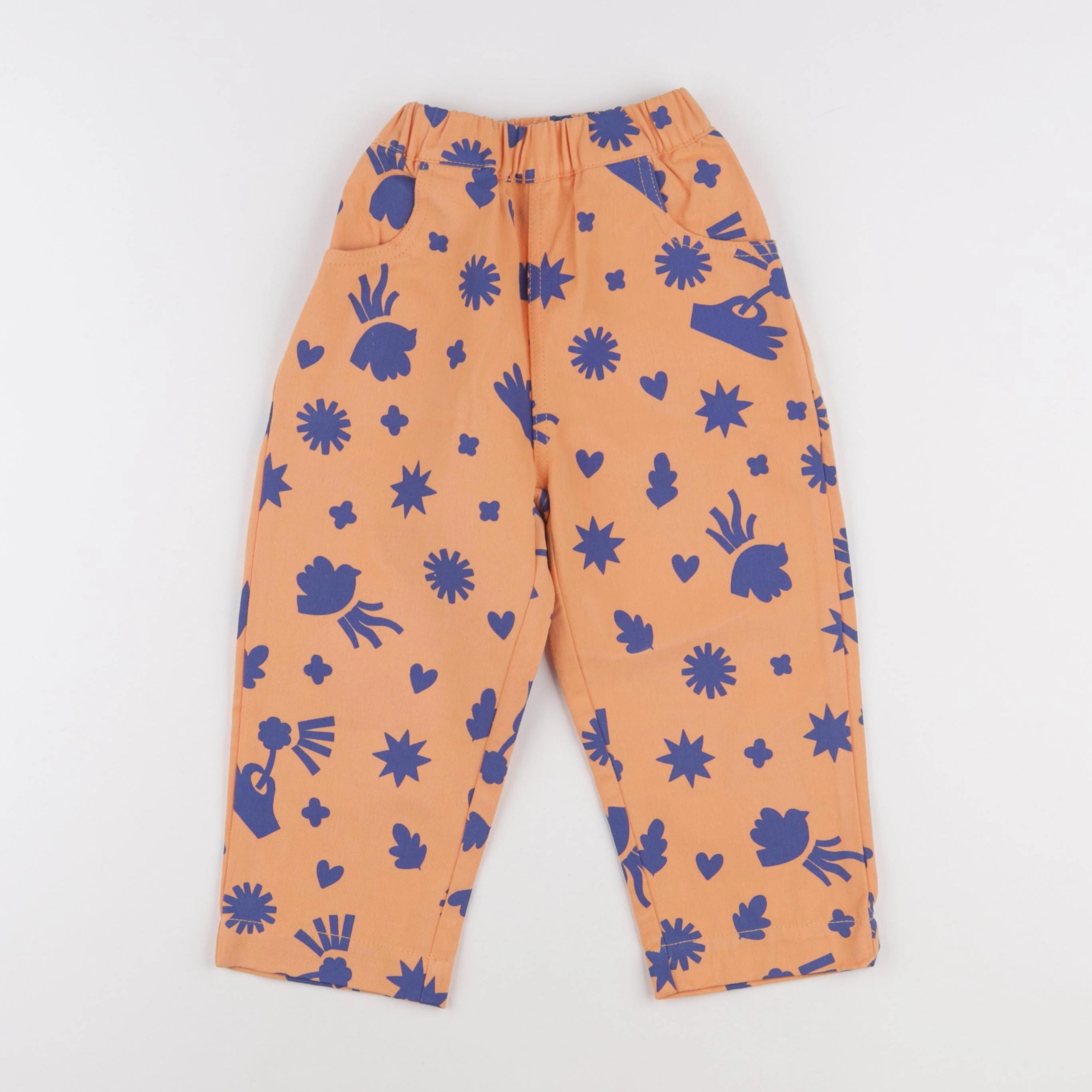Gamin gamine - pantalon orange - 4 ans