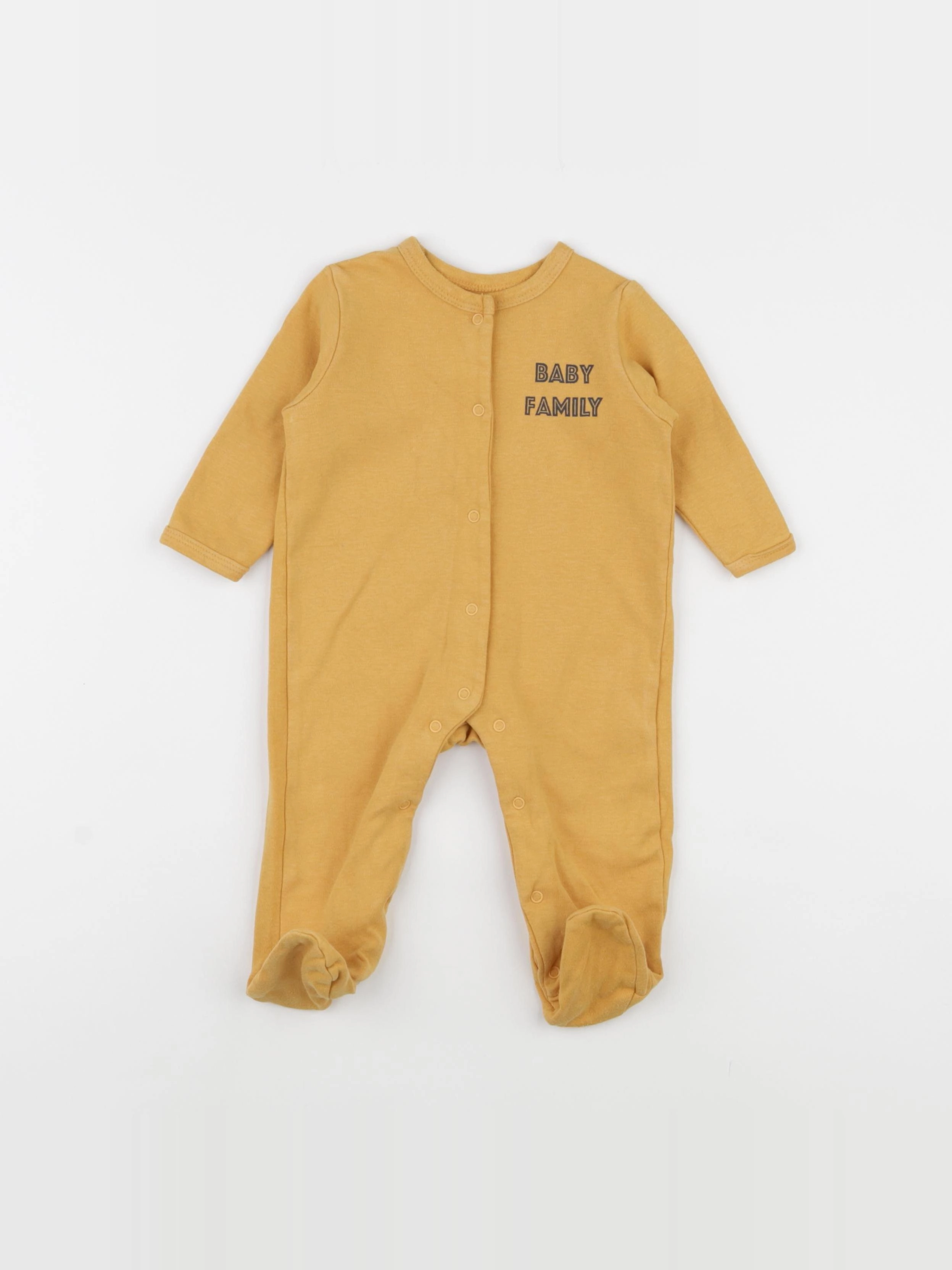 Vertbaudet - pyjama coton jaune - 6 mois