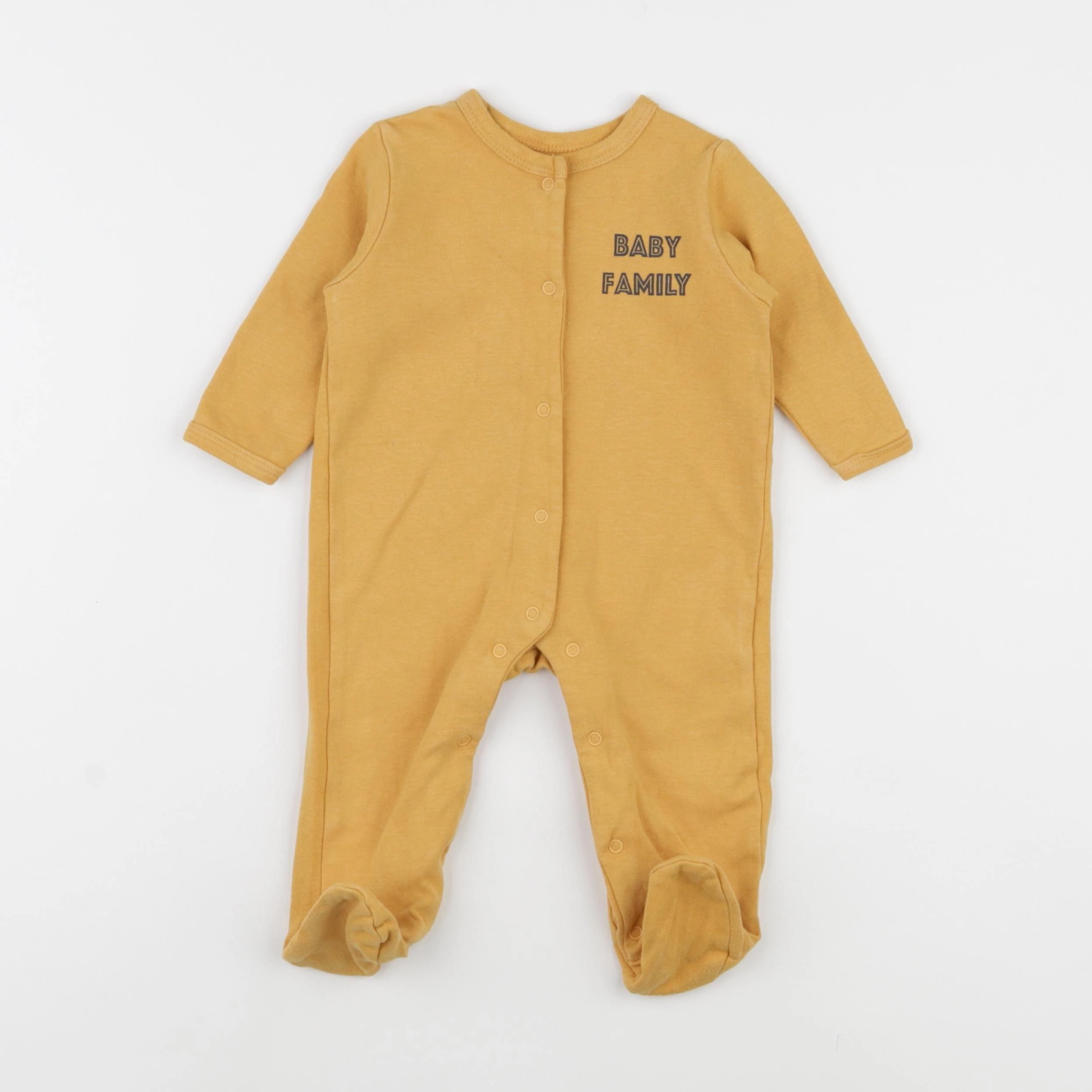 Vertbaudet - pyjama coton jaune - 6 mois