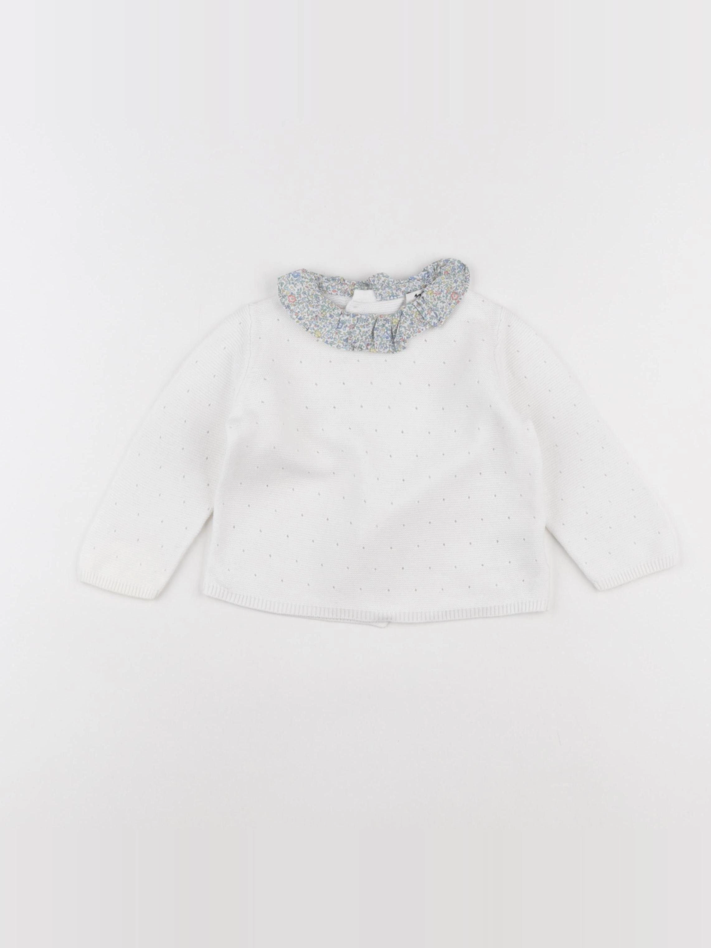 Cyrillus - pull blanc - 12 mois