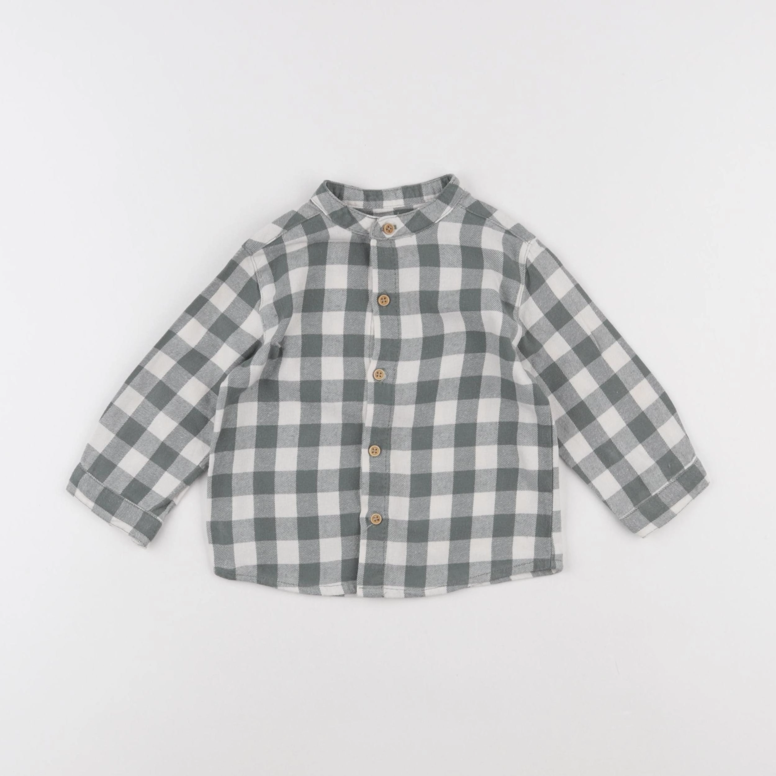 Boutchou - chemise vert - 12 mois