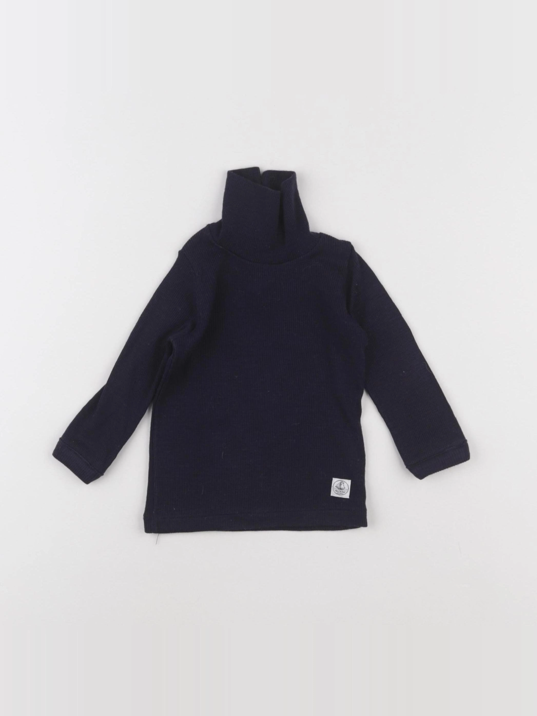 Petit Bateau - sous-pull bleu - 12 mois