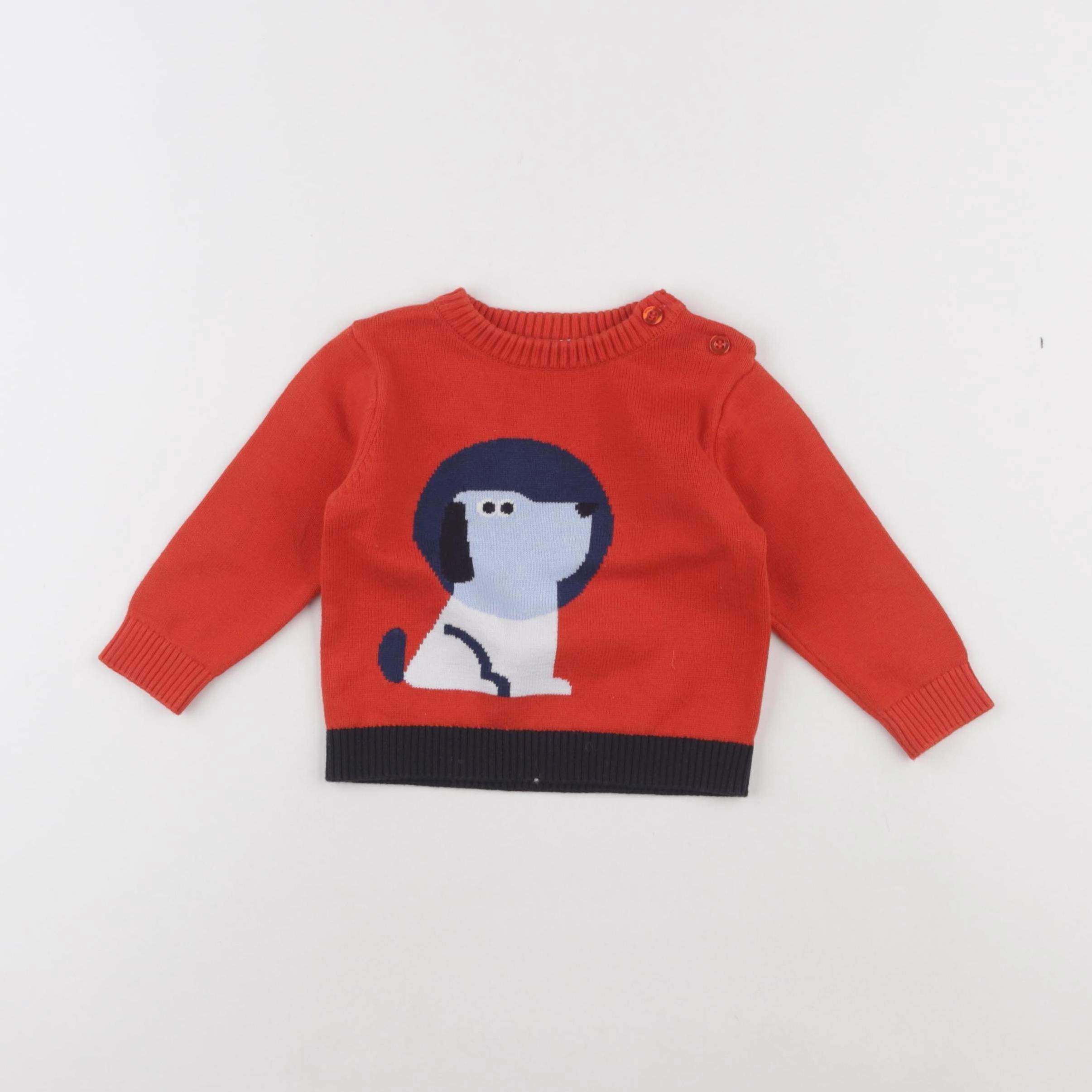 Jacadi - pull rouge - 12 mois