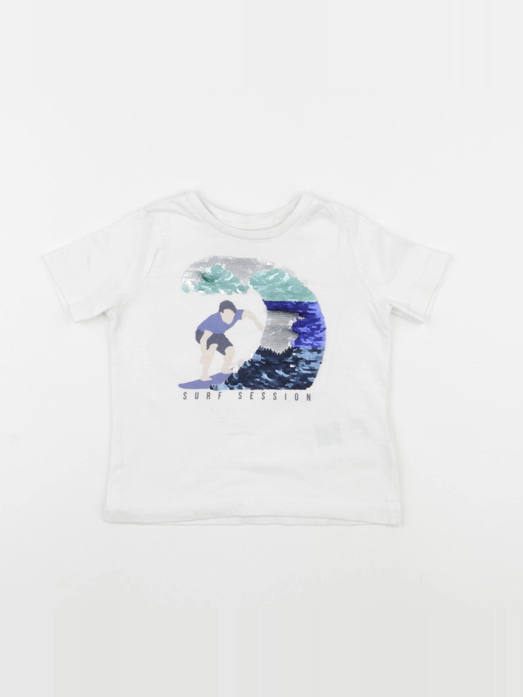 Vertbaudet - tee-shirt blanc - 2 ans