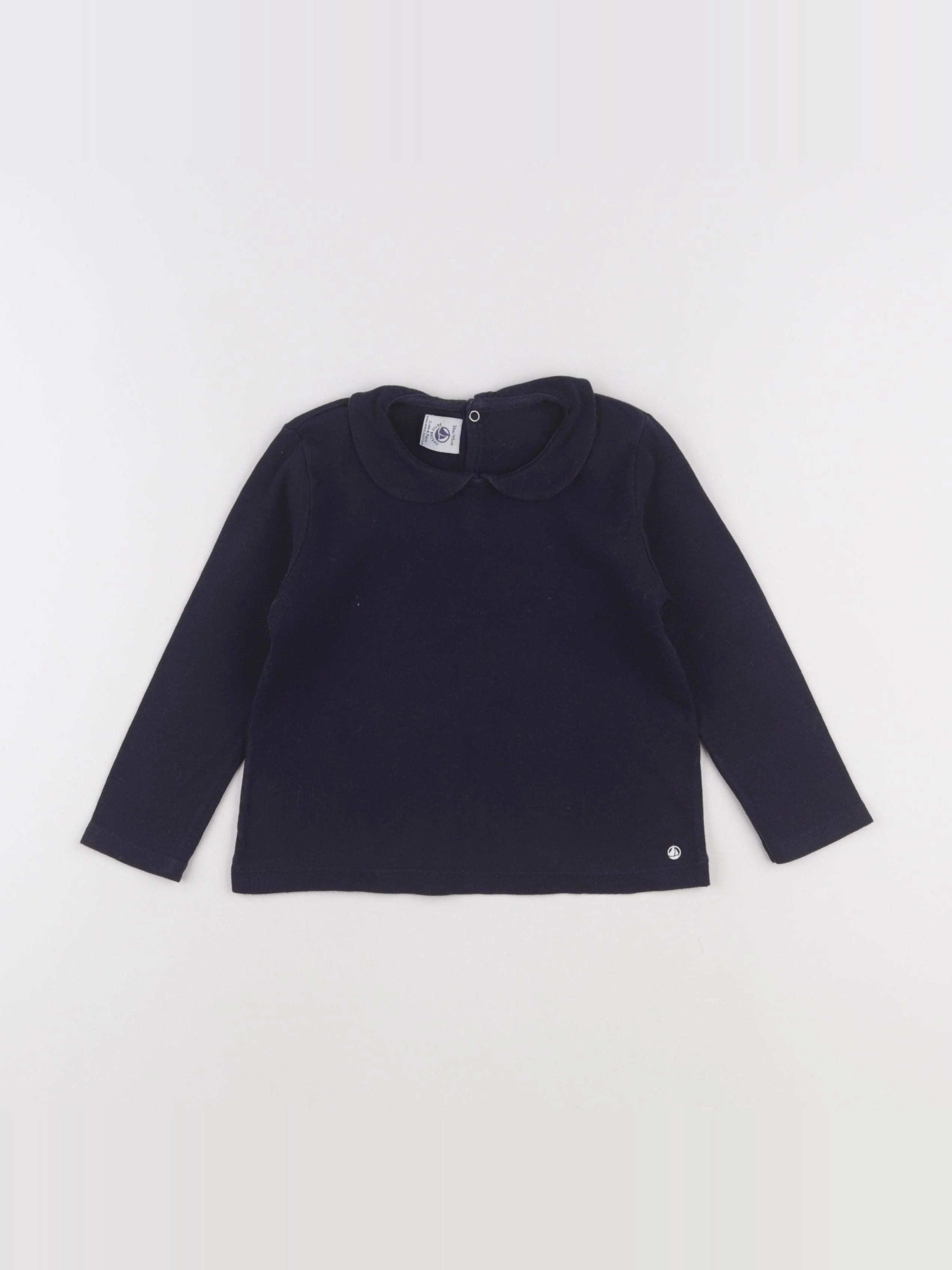 Petit Bateau - tee-shirt bleu - 36 mois