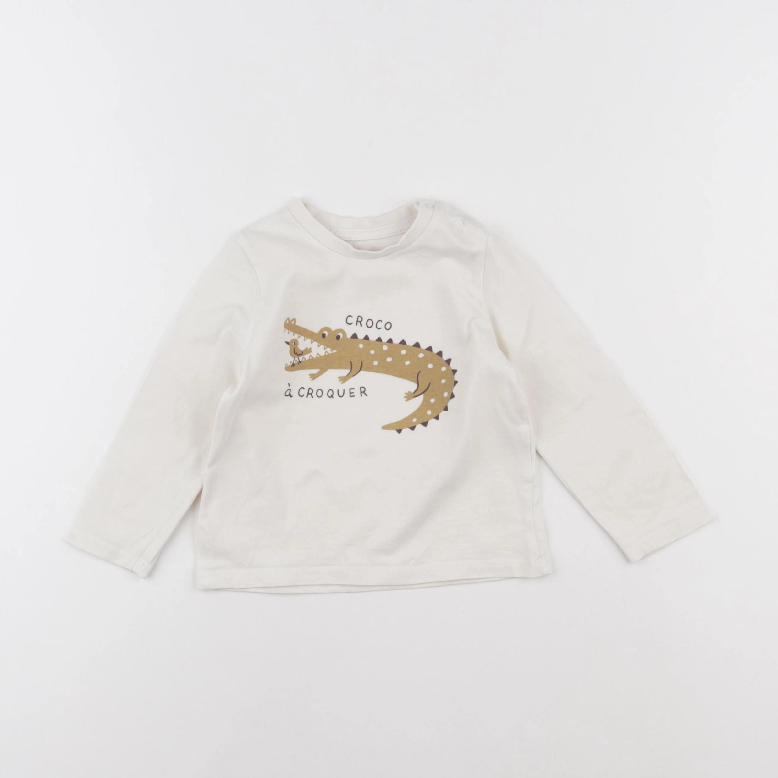 Vertbaudet - tee-shirt beige - 18 mois