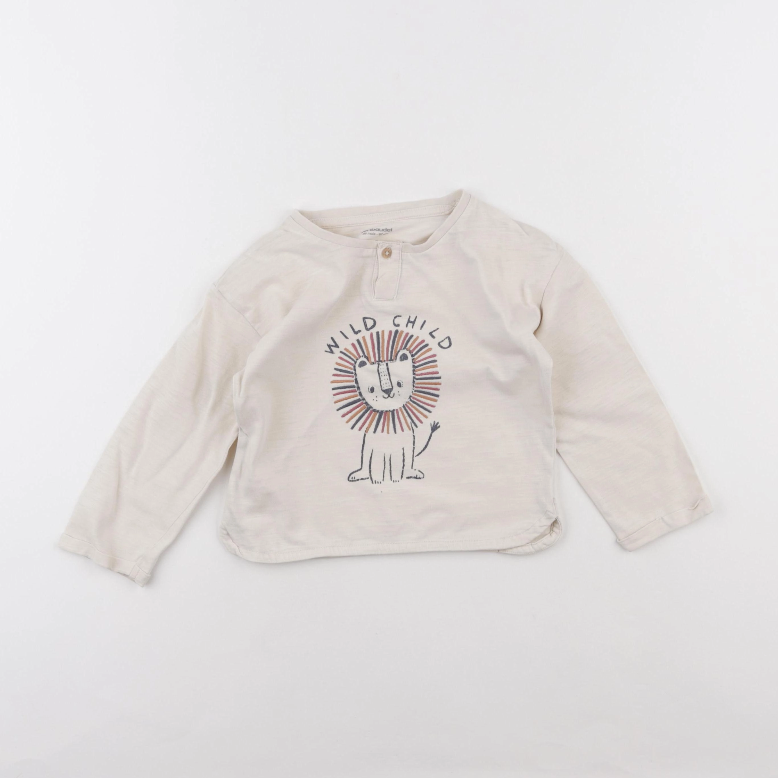 Vertbaudet - tee-shirt beige - 3 ans