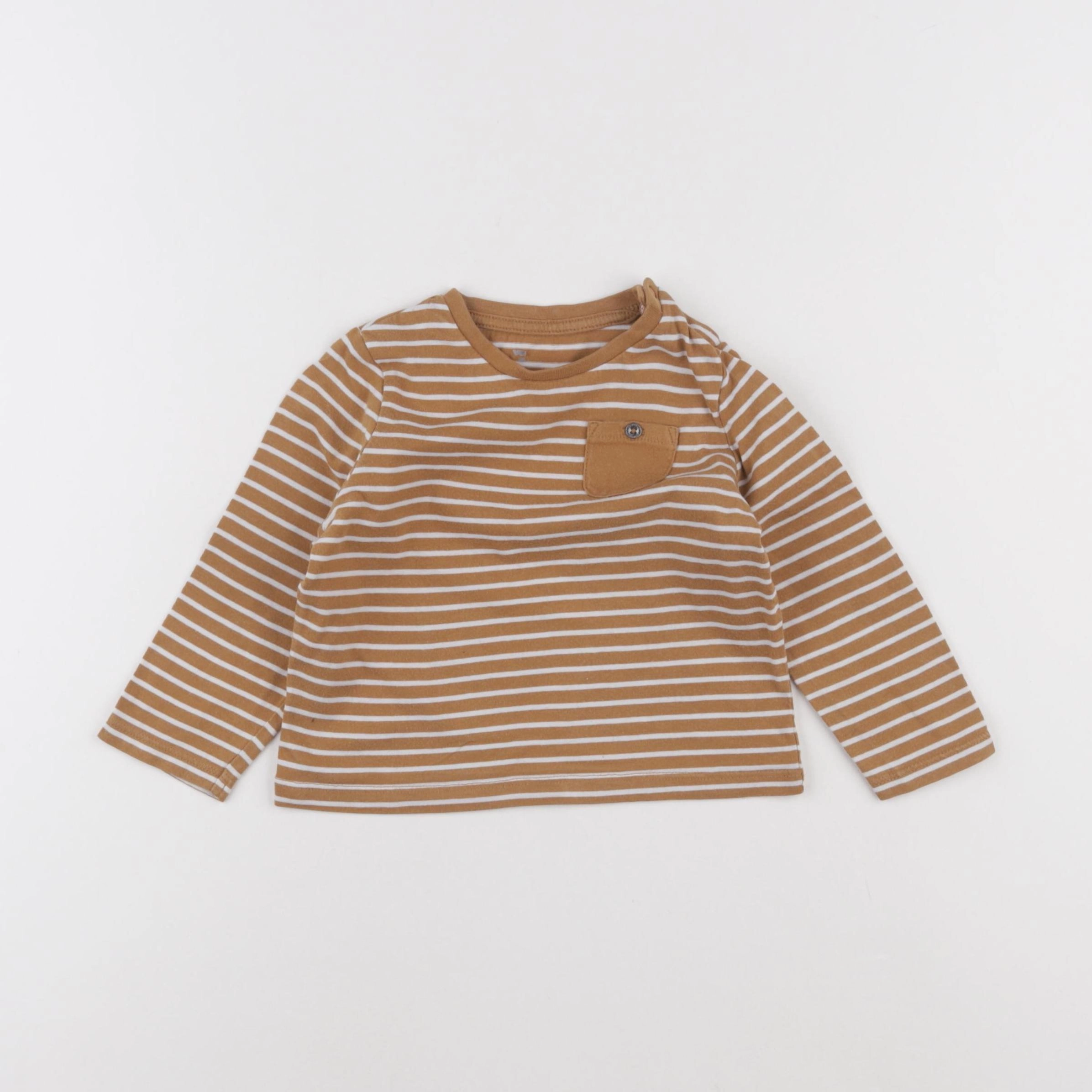 Vertbaudet - tee-shirt marron - 18 mois