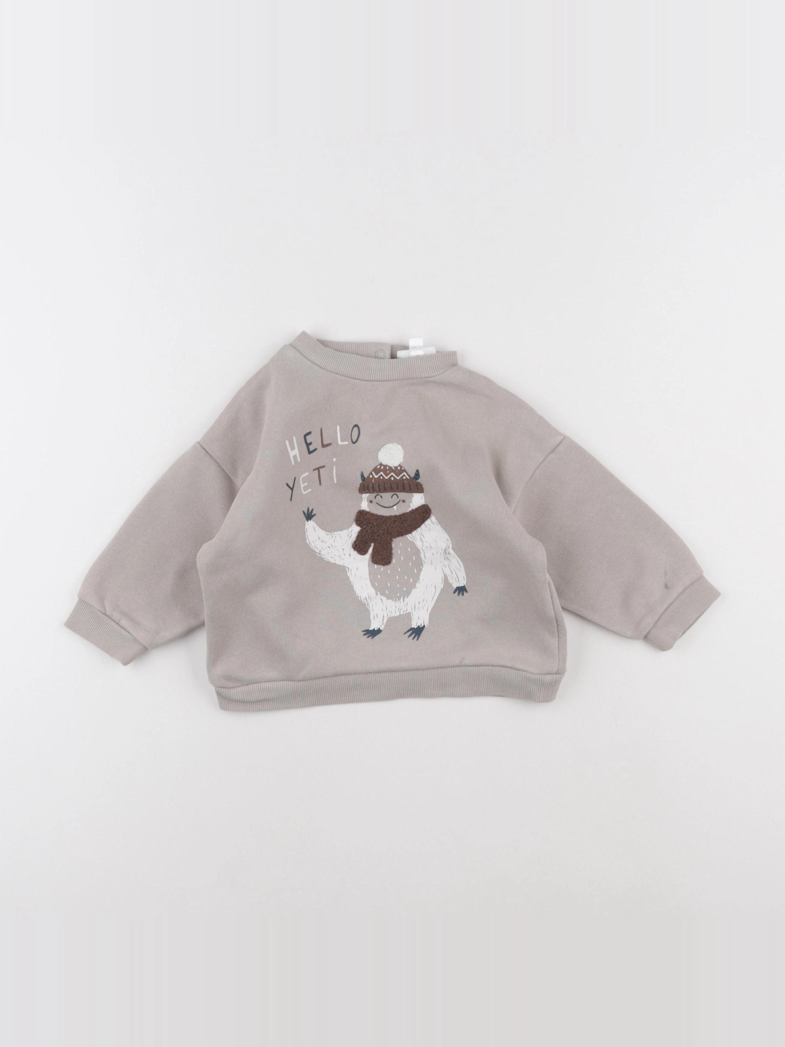 Vertbaudet - sweat beige - 18 mois