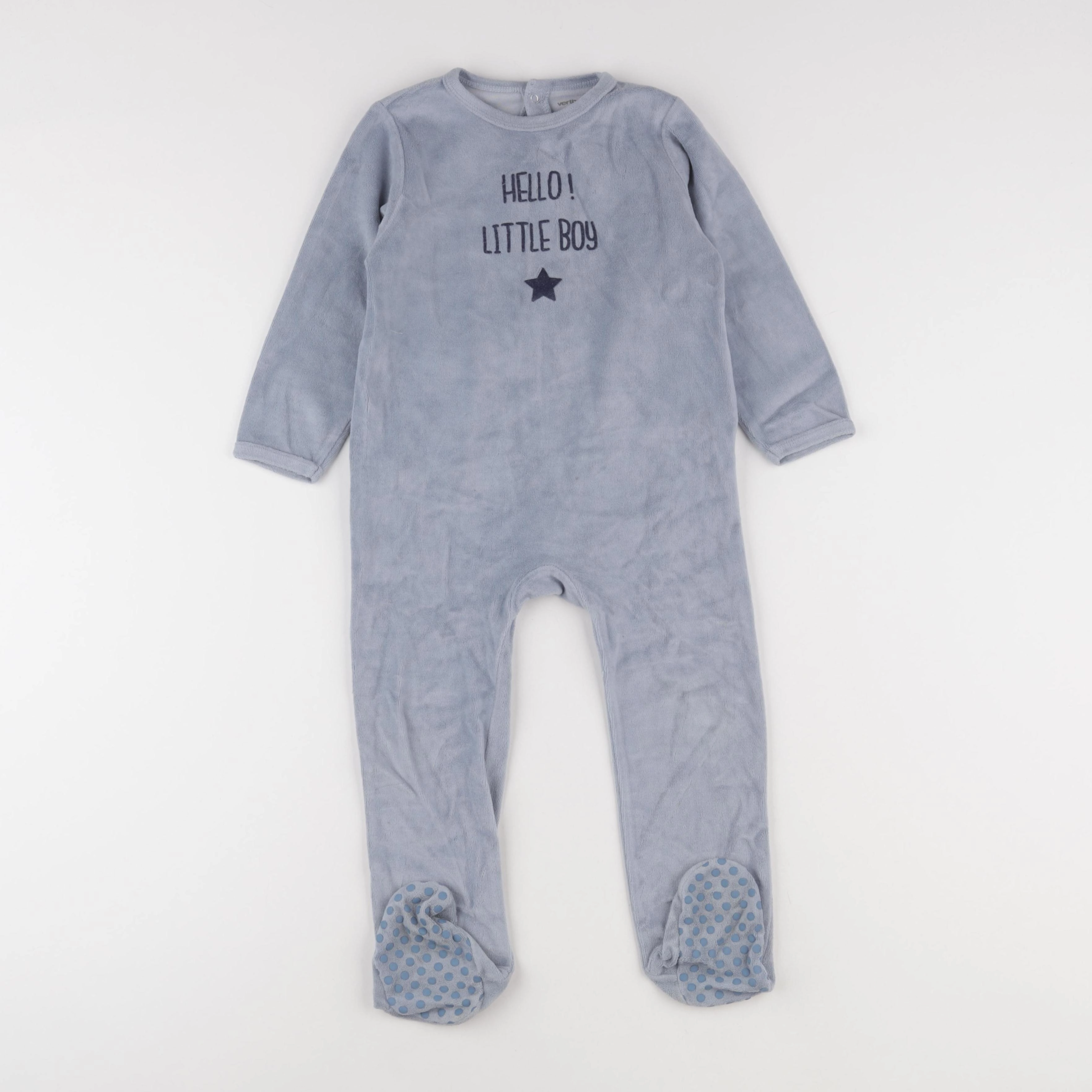 Vertbaudet - pyjama velours bleu - 3 ans