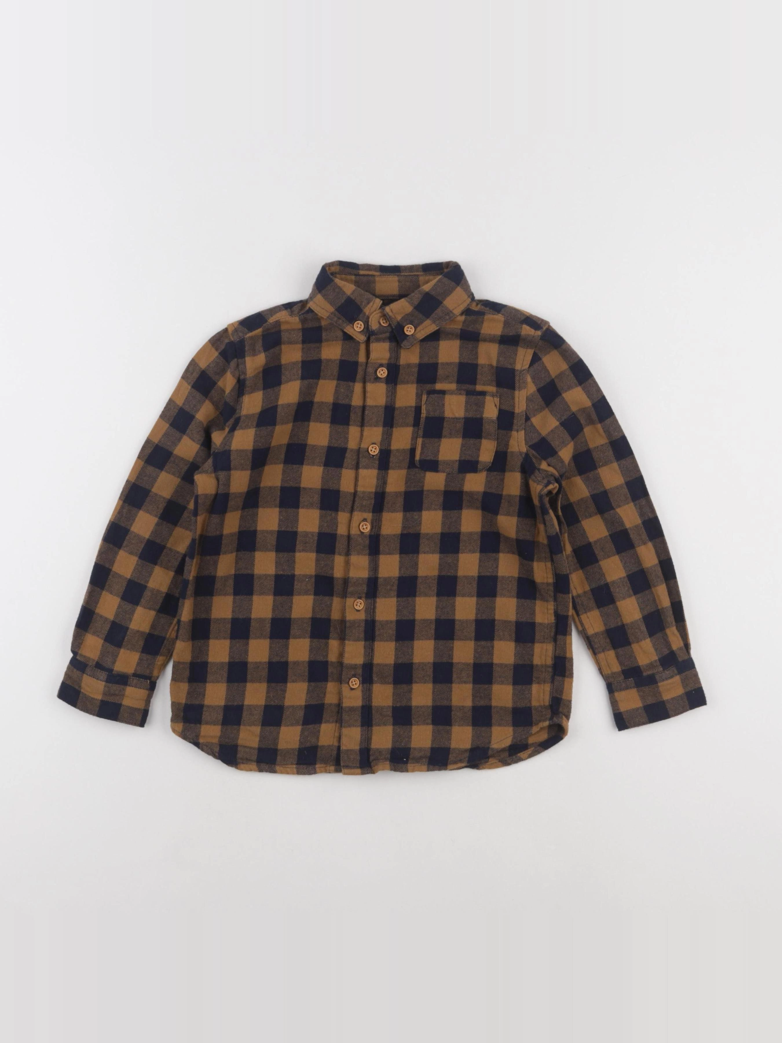 Monoprix - chemise marron - 4 ans