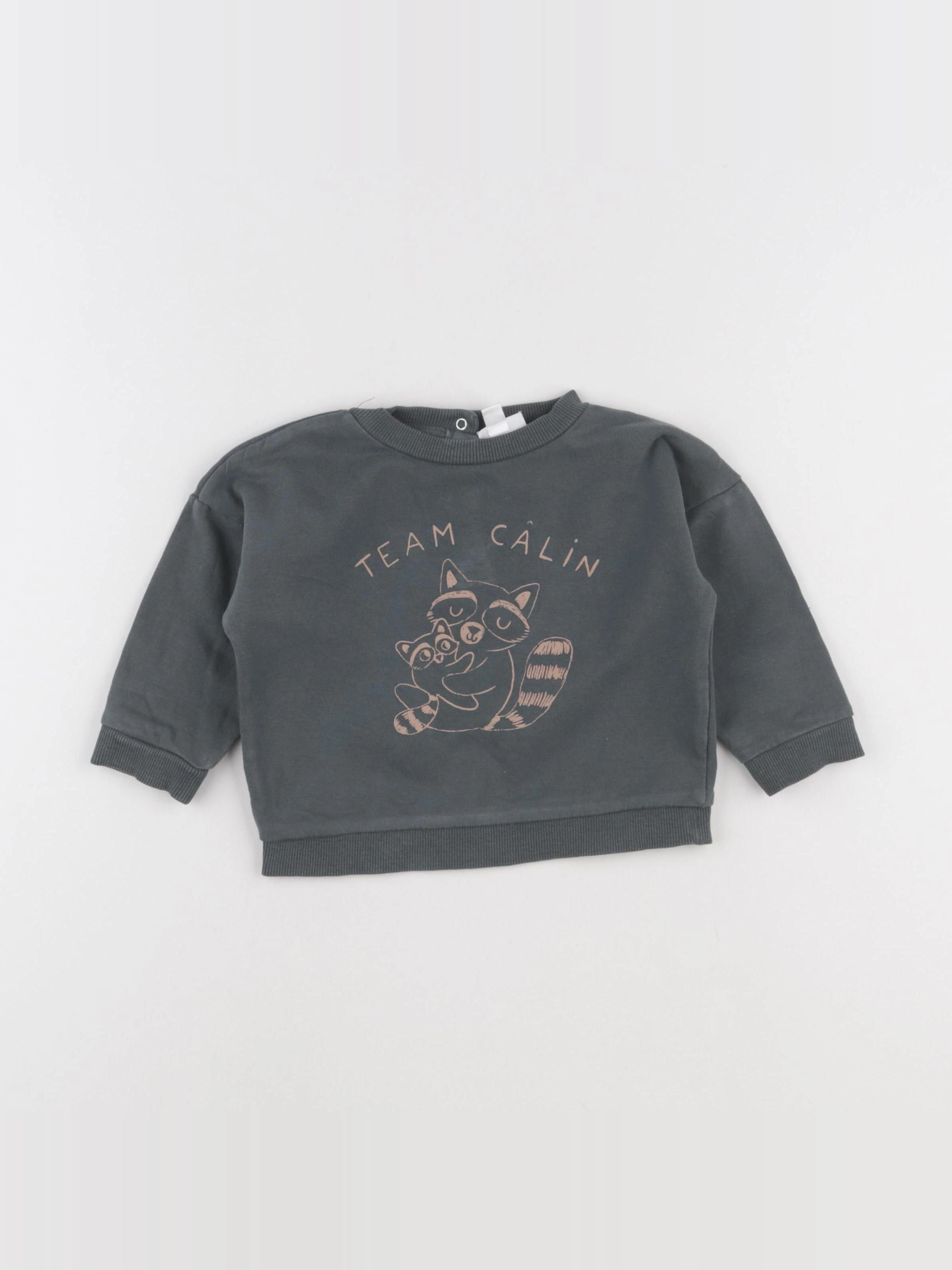 Vertbaudet - sweat vert - 18 mois