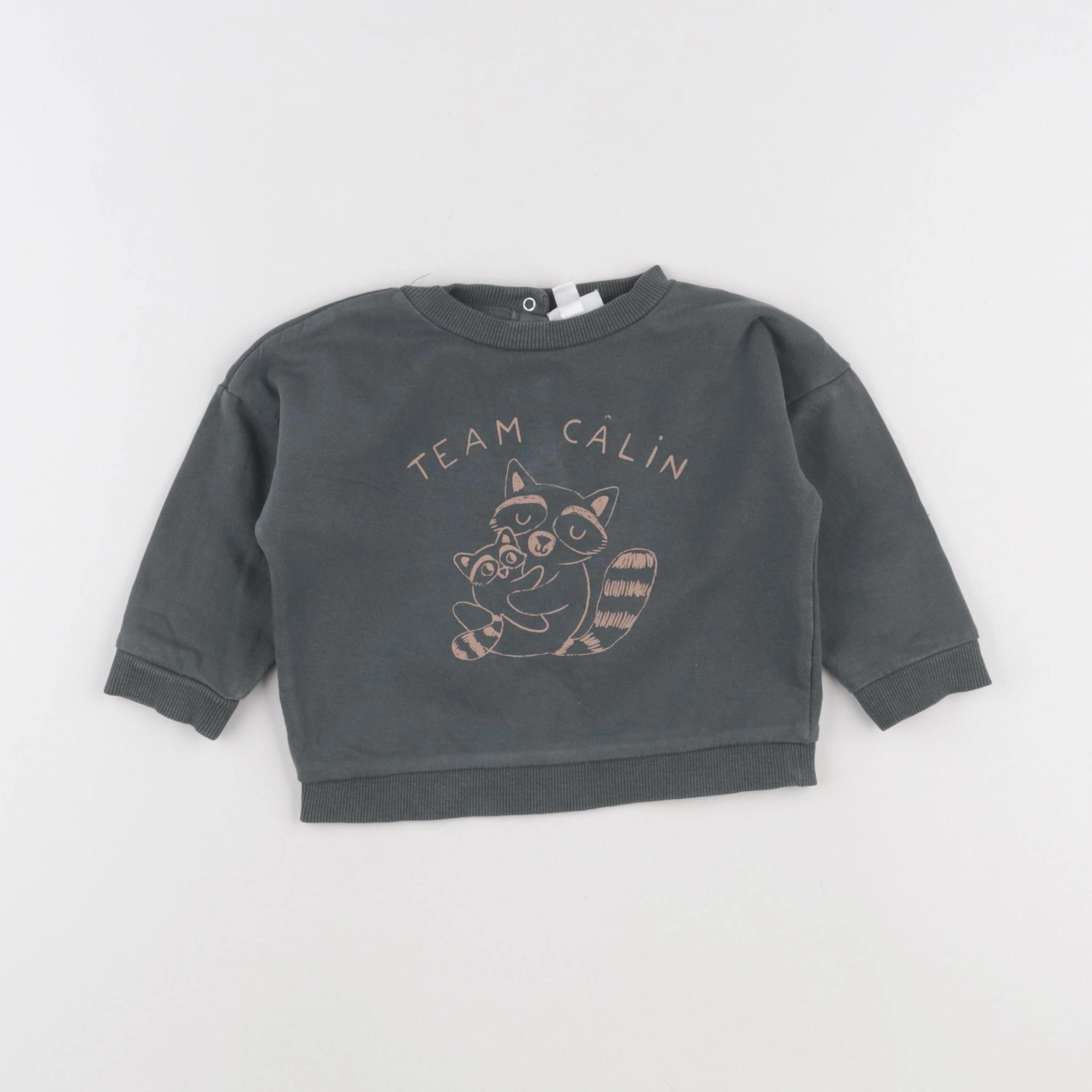 Vertbaudet - sweat vert - 18 mois