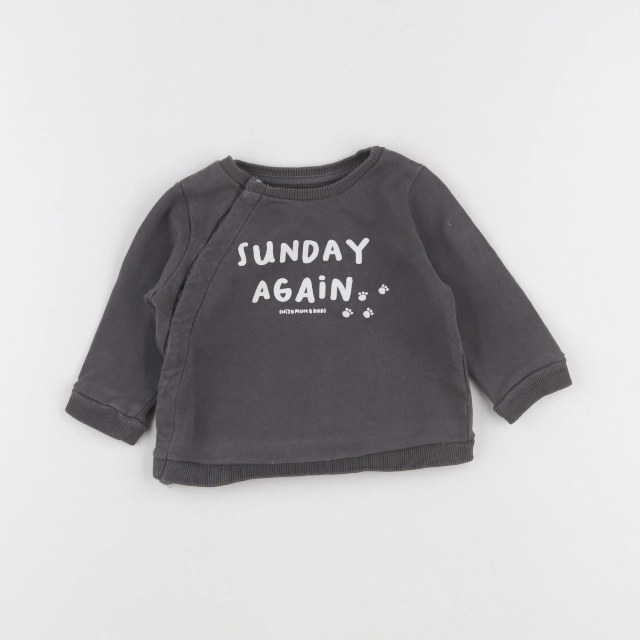 Vertbaudet - sweat gris - 6 mois