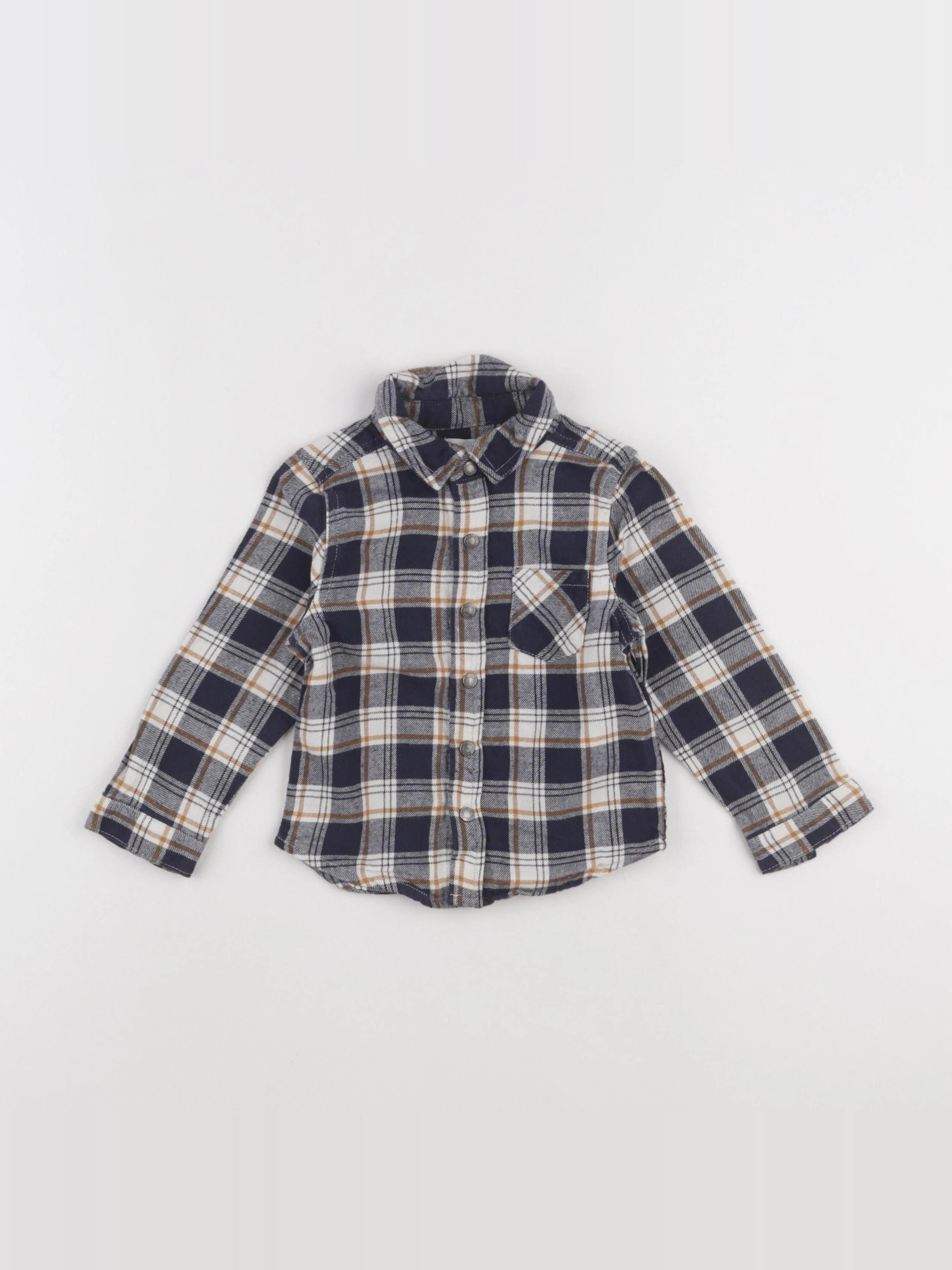 Vertbaudet - chemise blanc, bleu - 24 mois