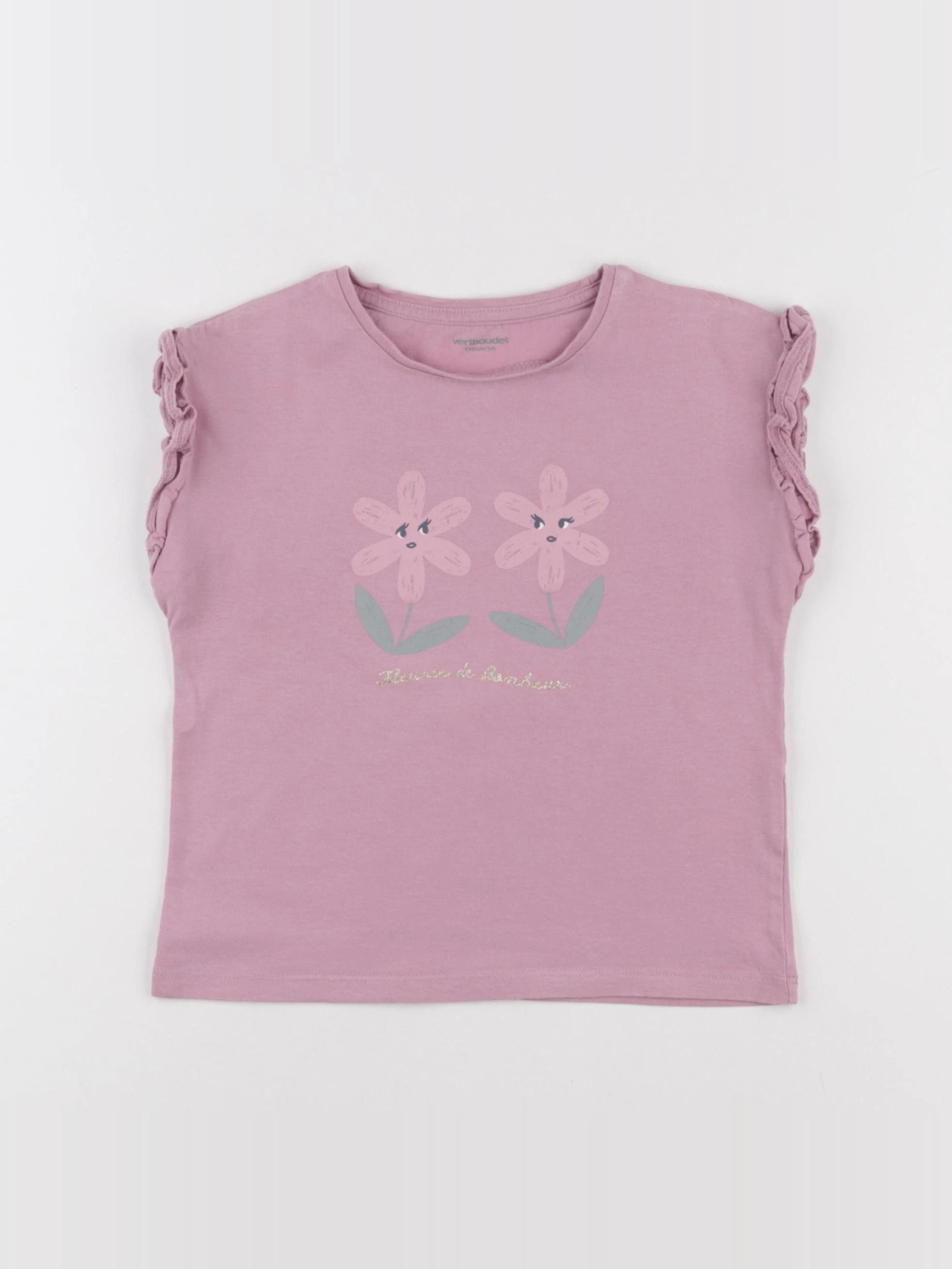 Vertbaudet - tee-shirt rose - 5 ans