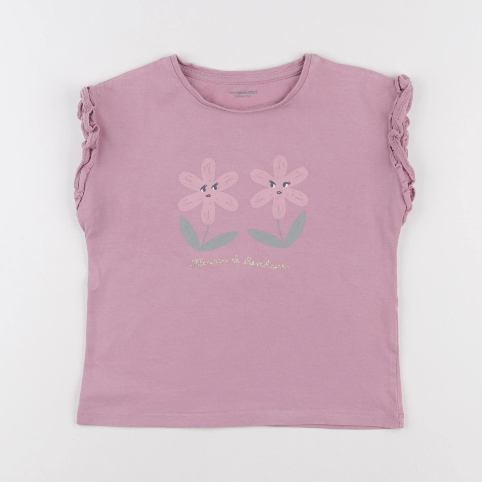 Vertbaudet - tee-shirt rose - 5 ans