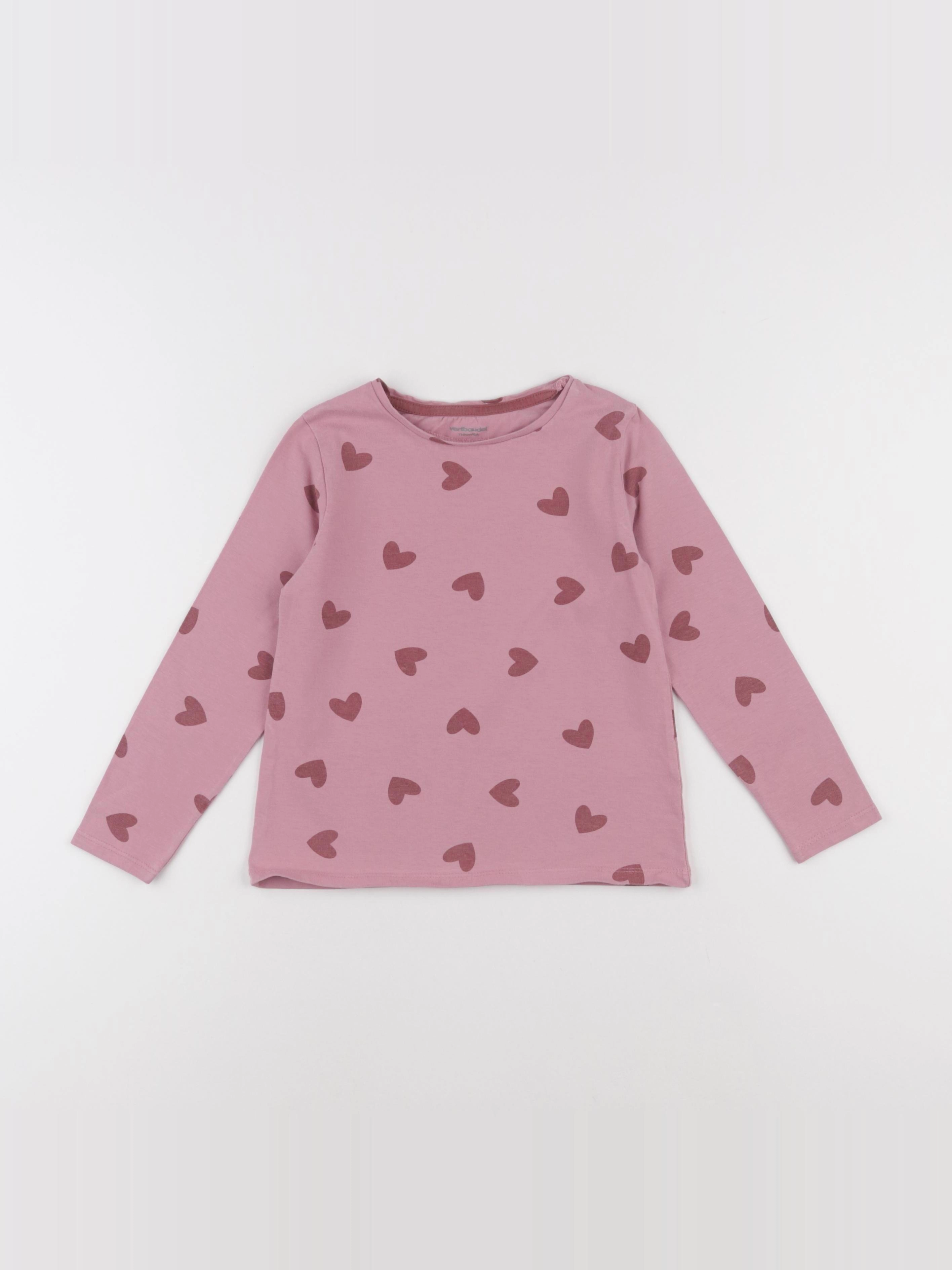 Vertbaudet - tee-shirt rose - 6 ans