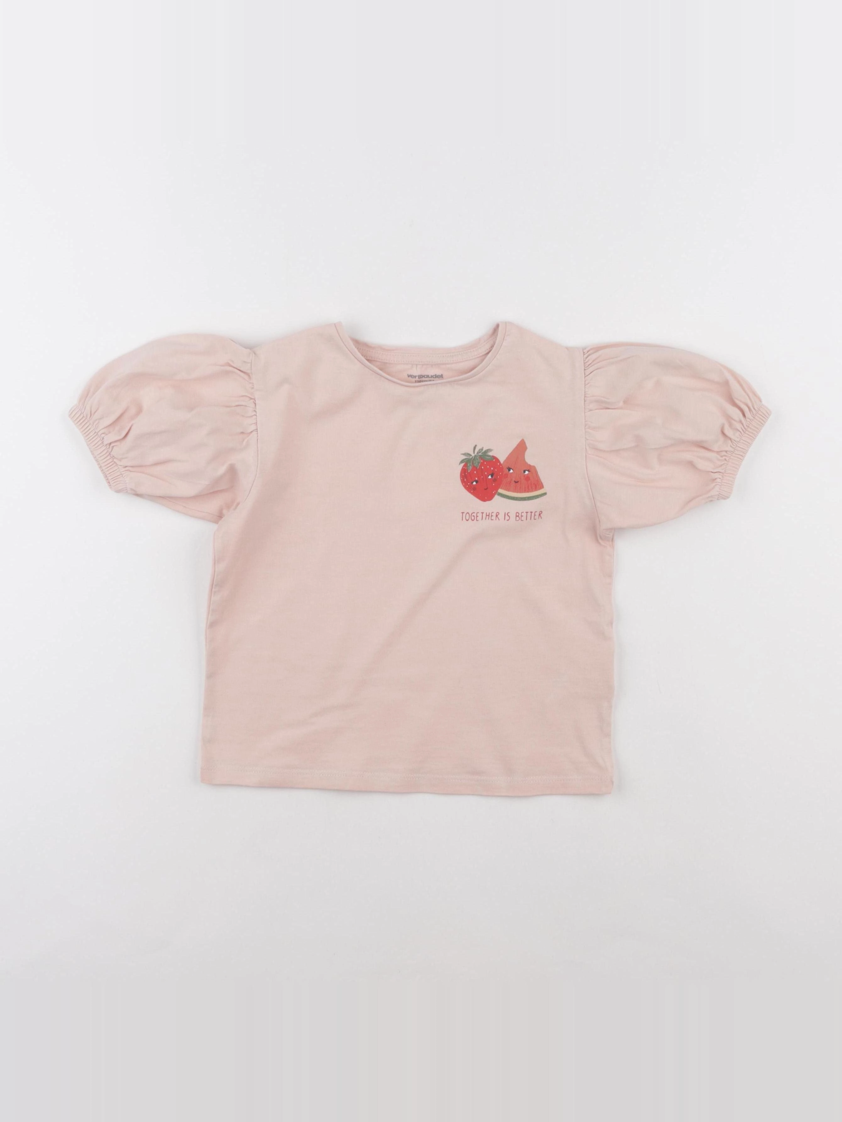 Vertbaudet - tee-shirt rose - 5 ans
