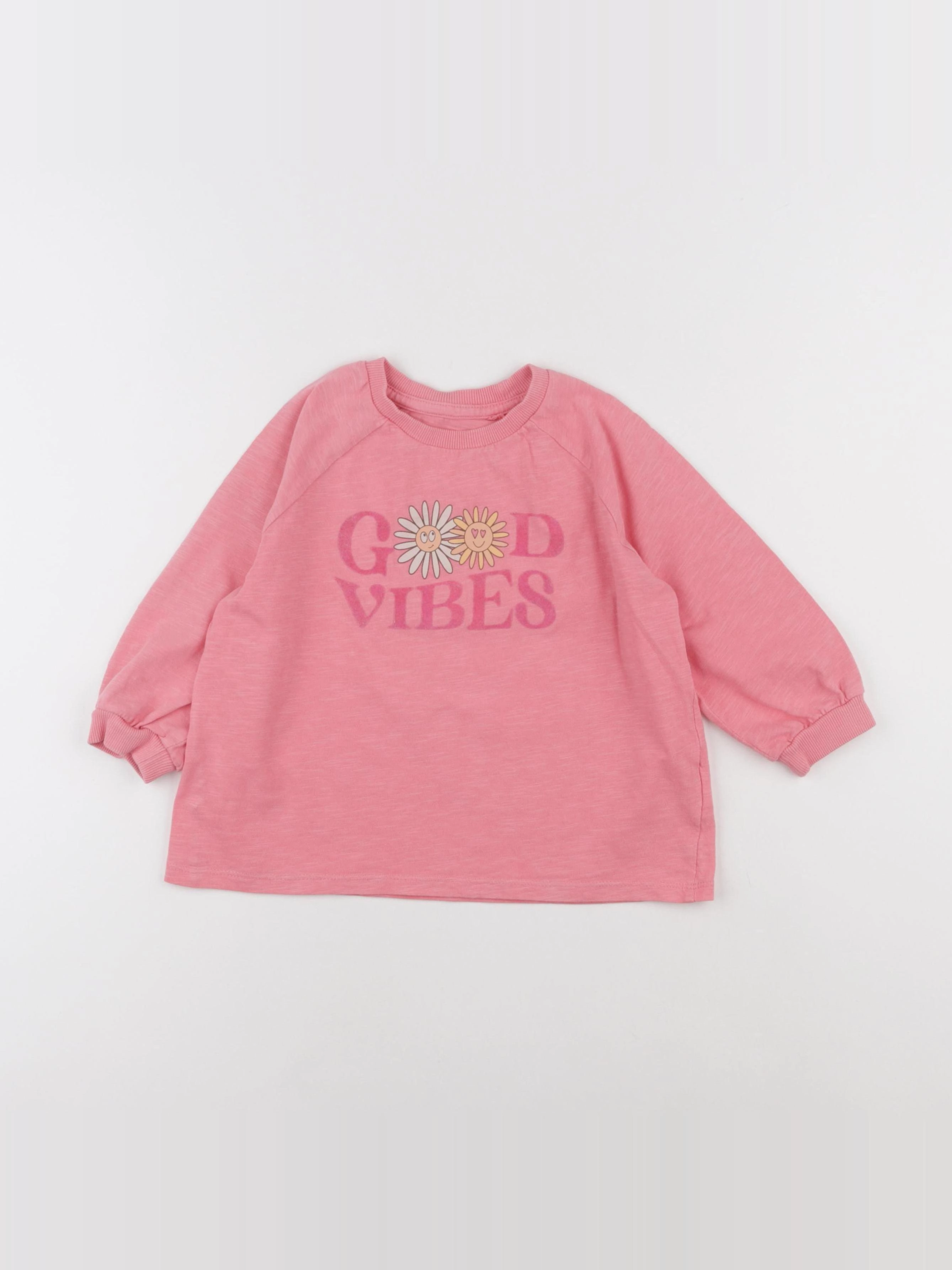 Vertbaudet - sweat rose - 6 ans