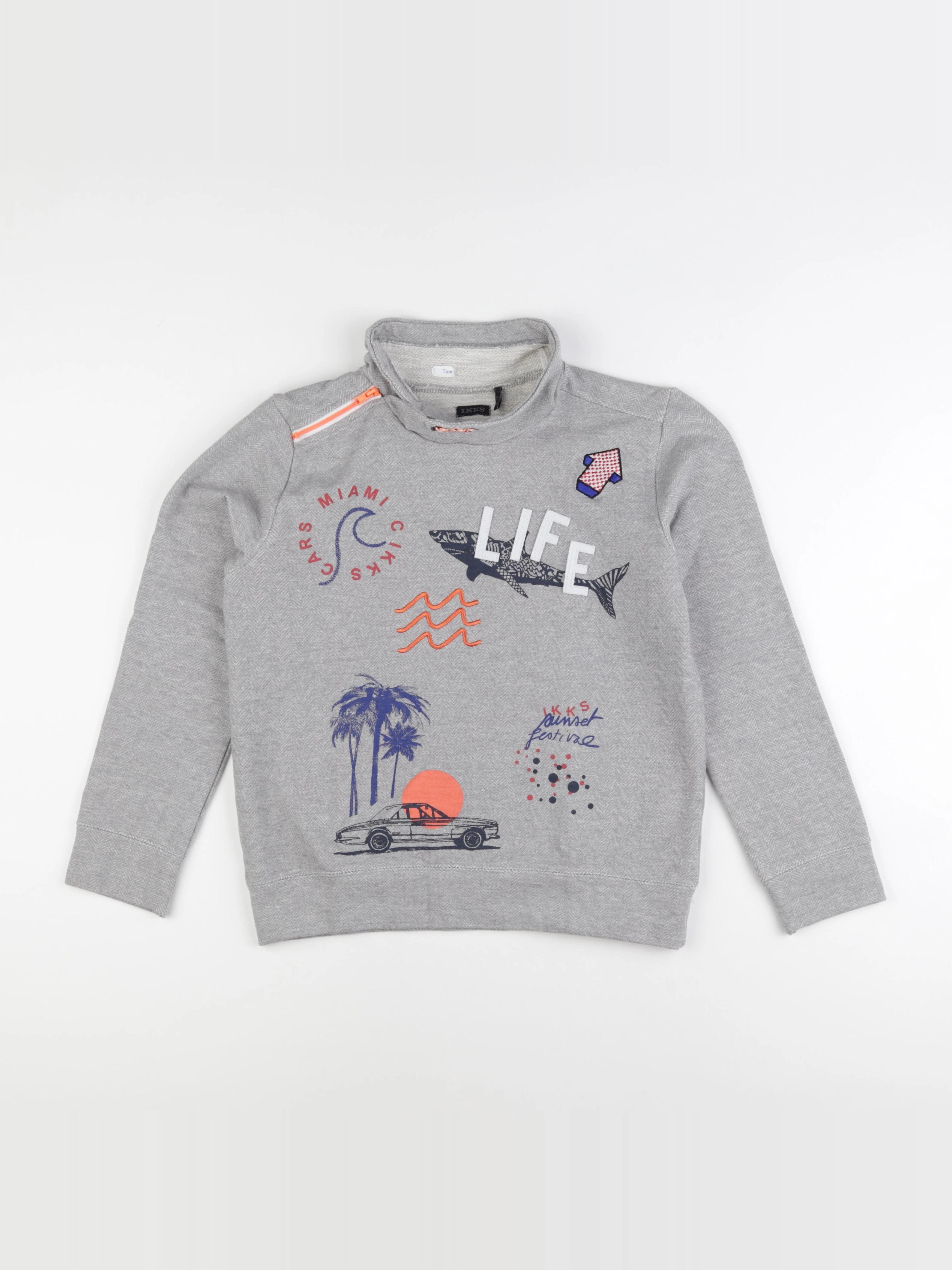 IKKS - sweat gris - 12 ans