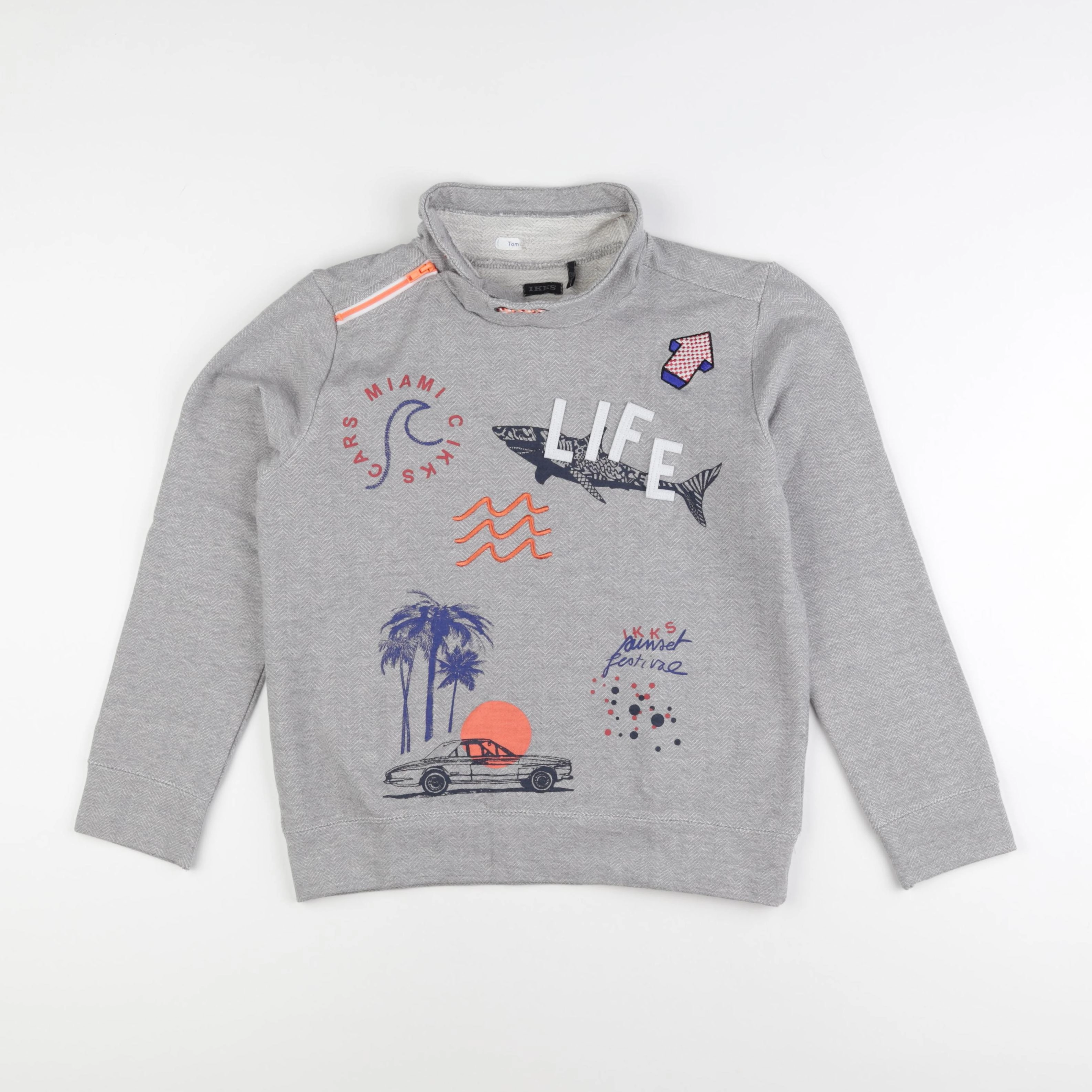 IKKS - sweat gris - 12 ans