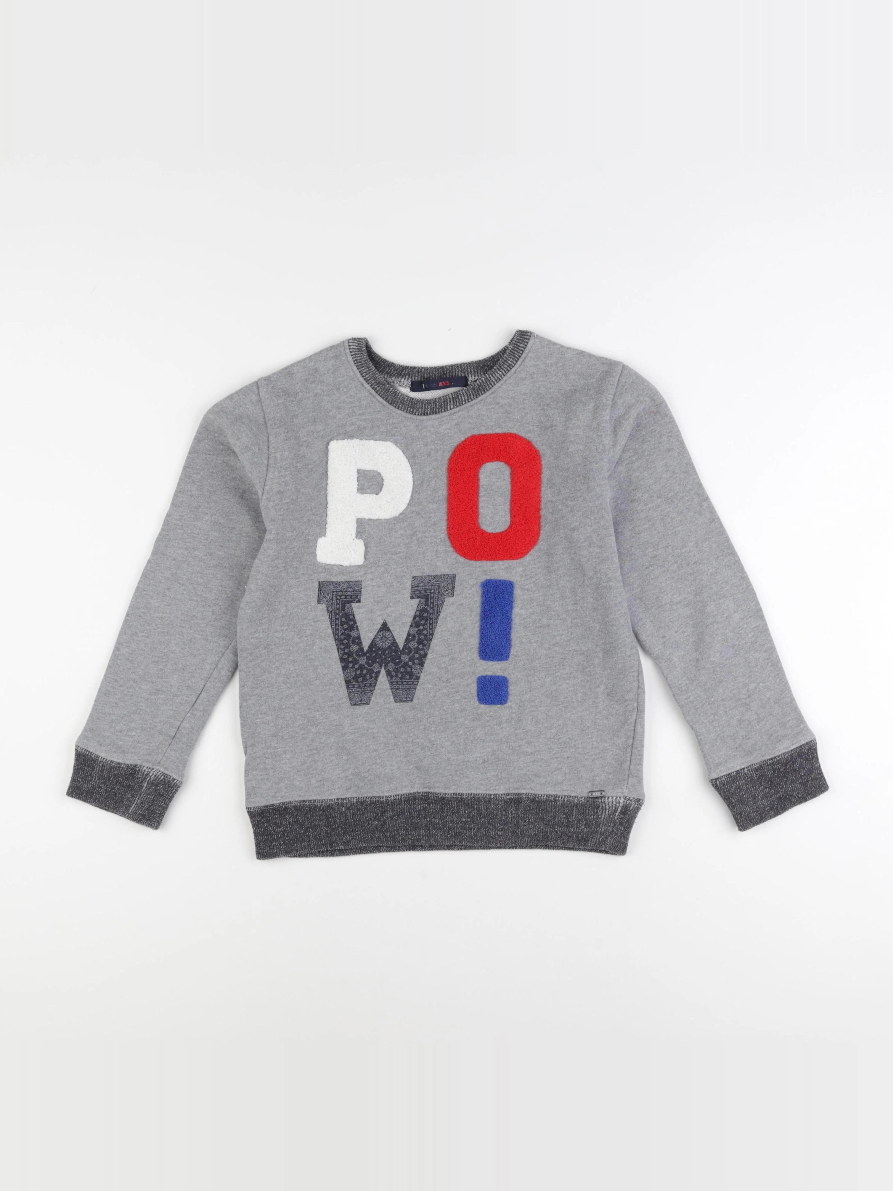 IKKS - sweat gris - 8 ans