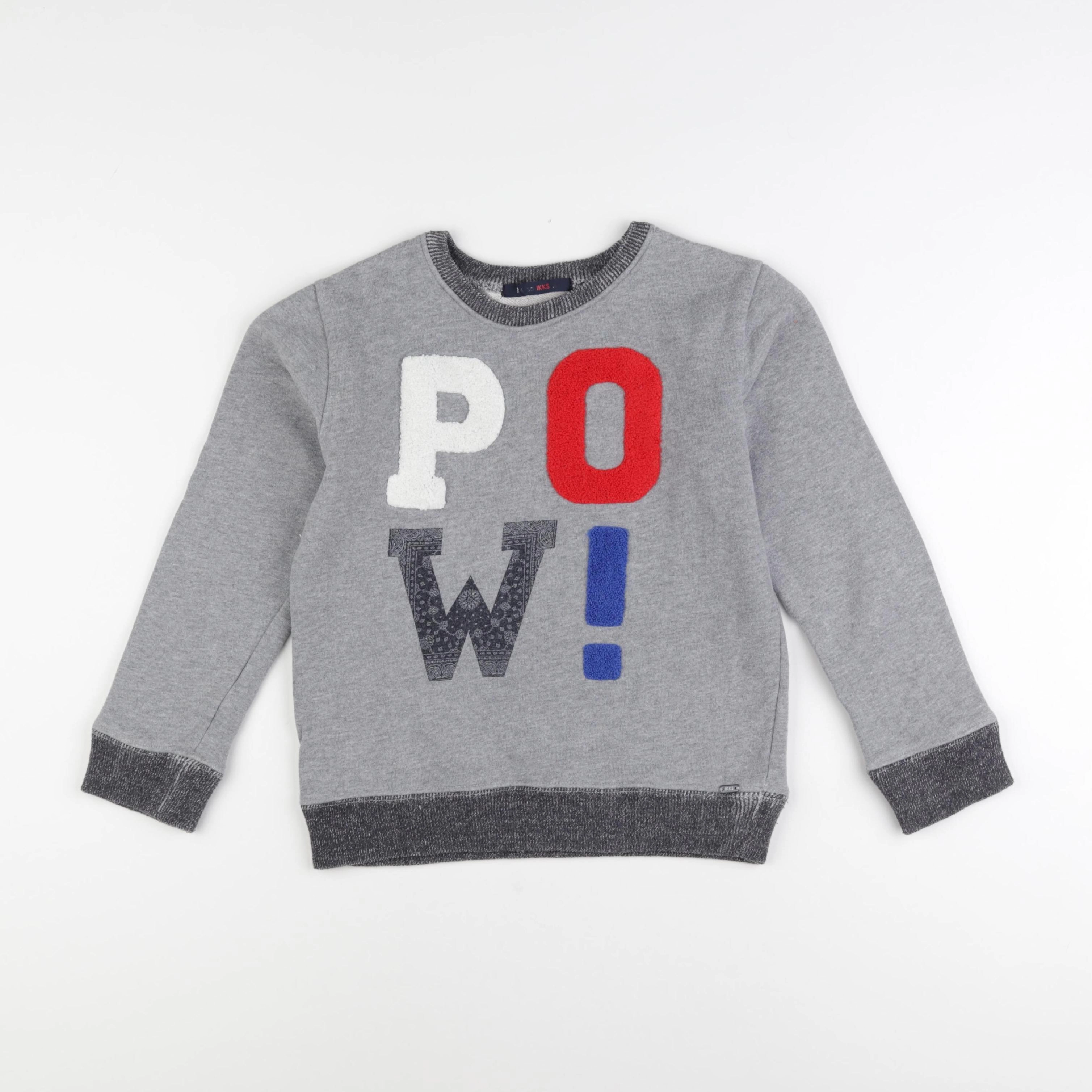 IKKS - sweat gris - 8 ans