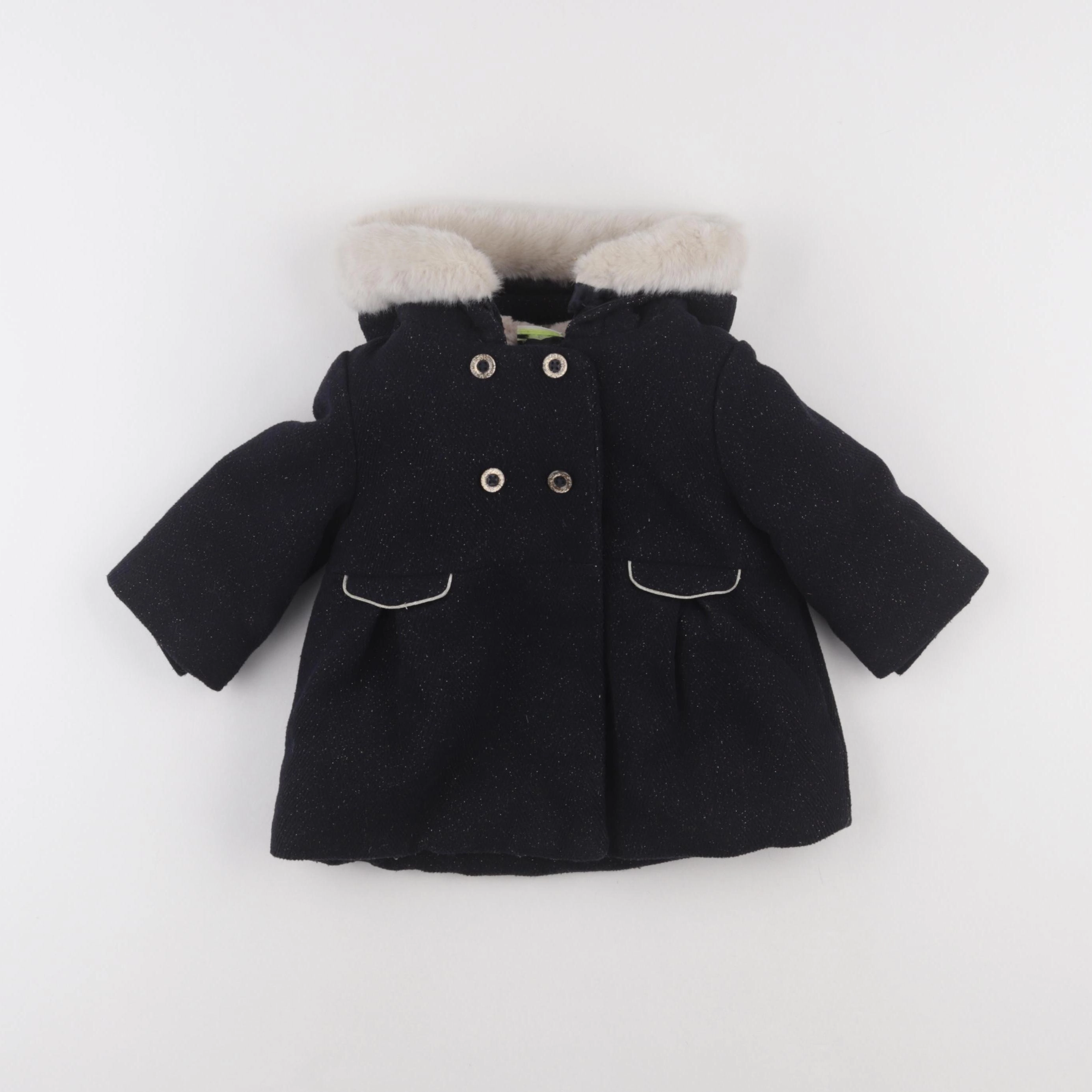 Tape à l'oeil - manteau bleu, argent - 9 mois