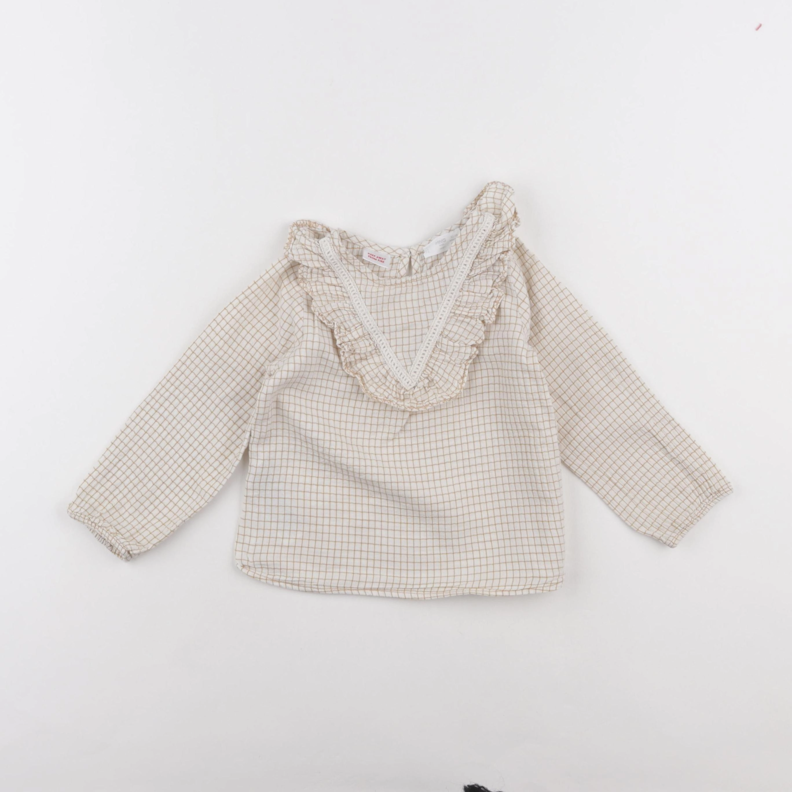 Mango - blouse beige - 12/18 mois