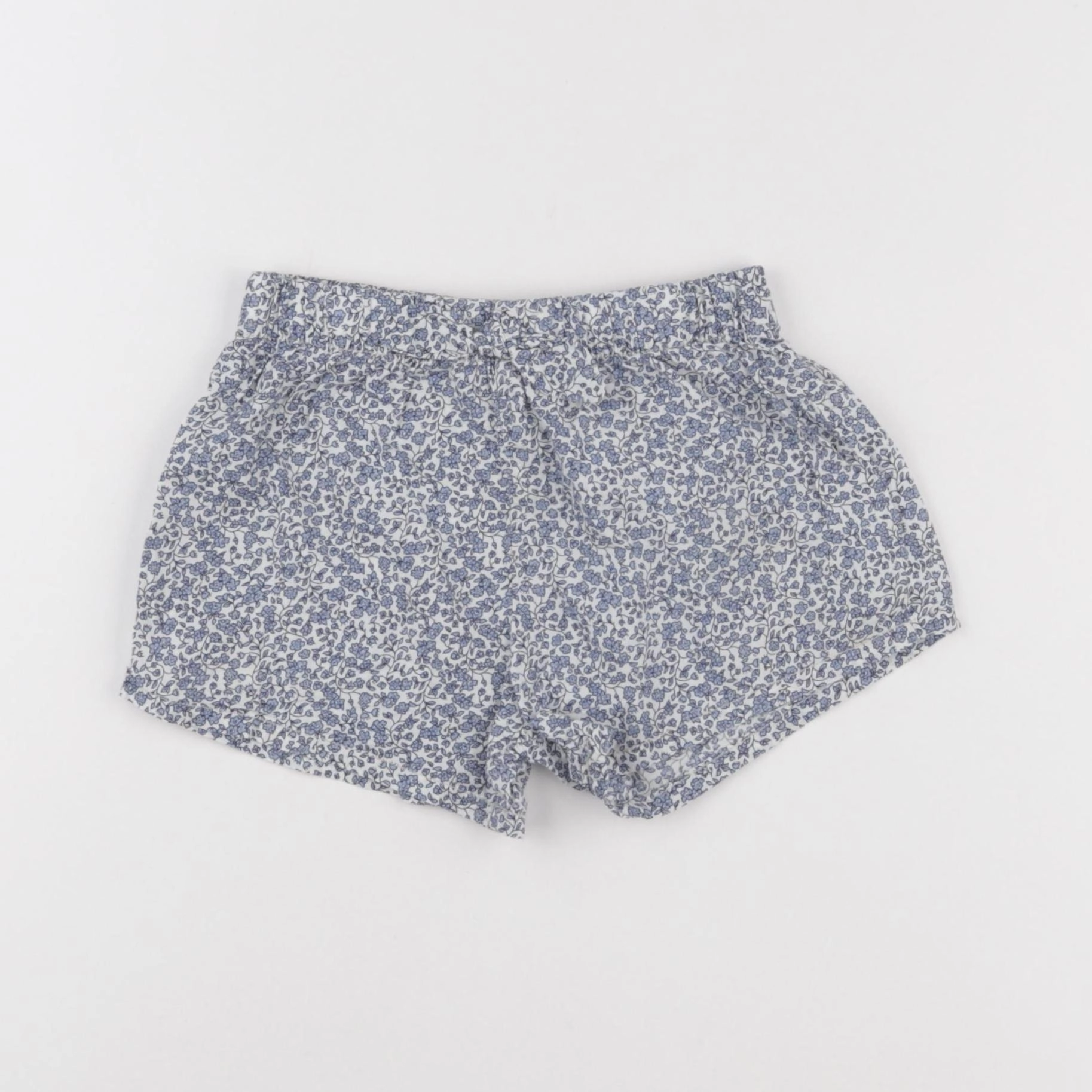 H&M - short blanc, bleu - 12/18 mois