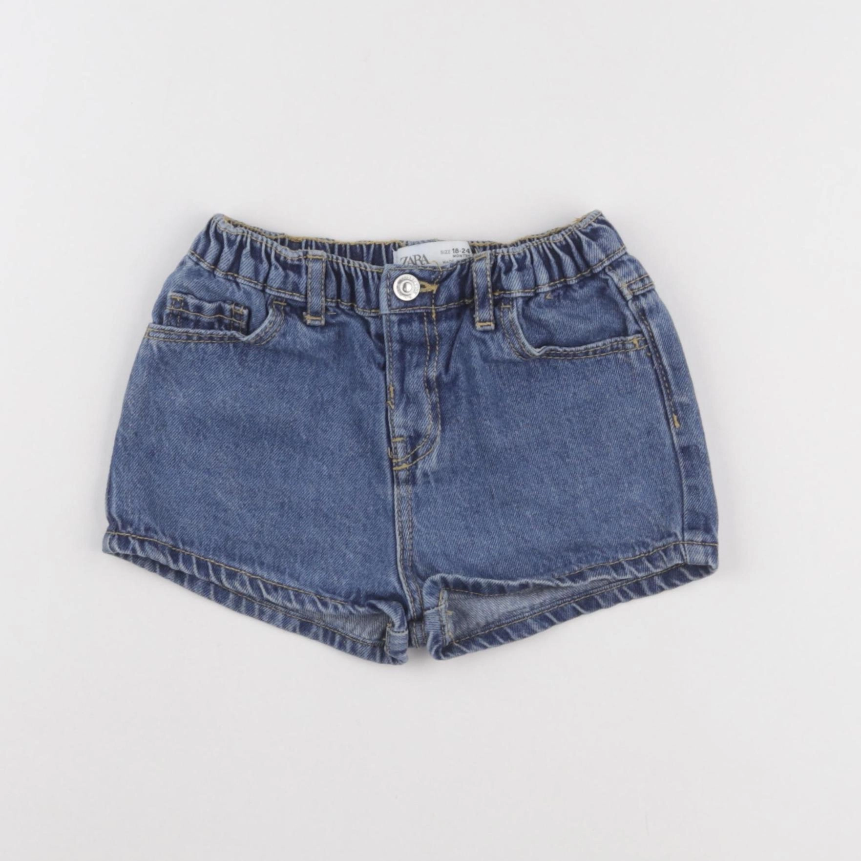 Zara - short bleu - 18/24 mois