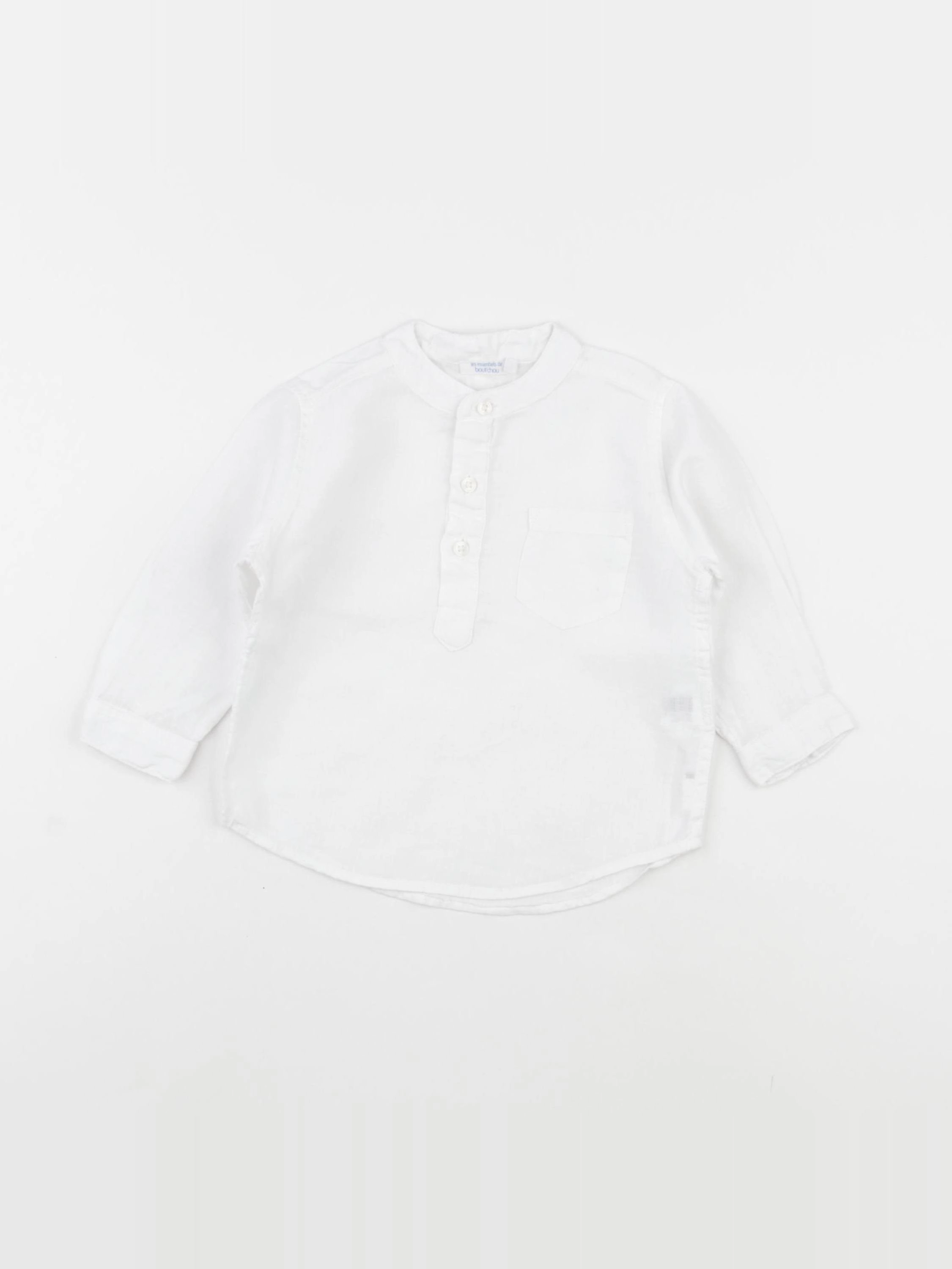 Boutchou - chemise blanc - 9 mois