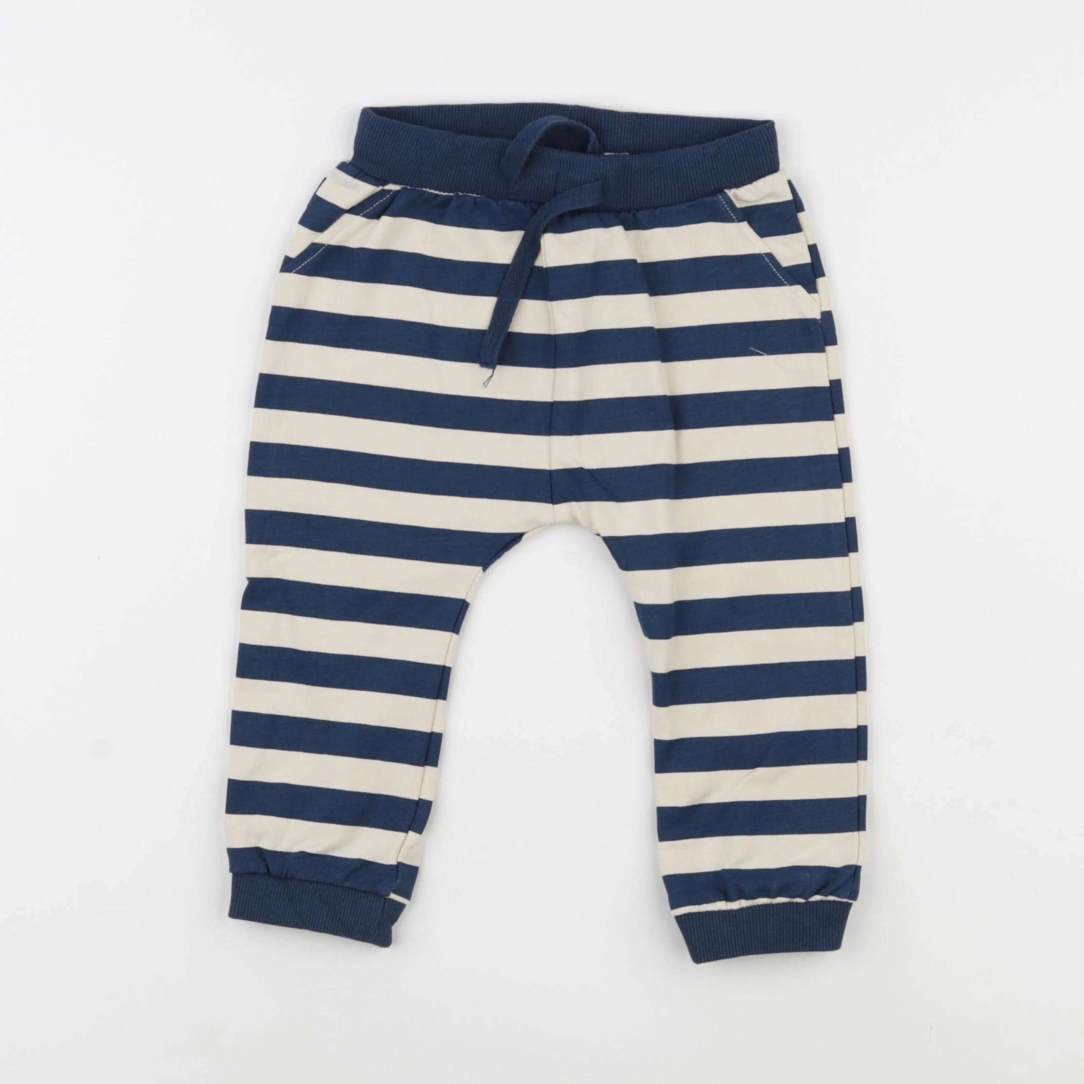 Name it - sarouel bleu, beige - 9/12 mois