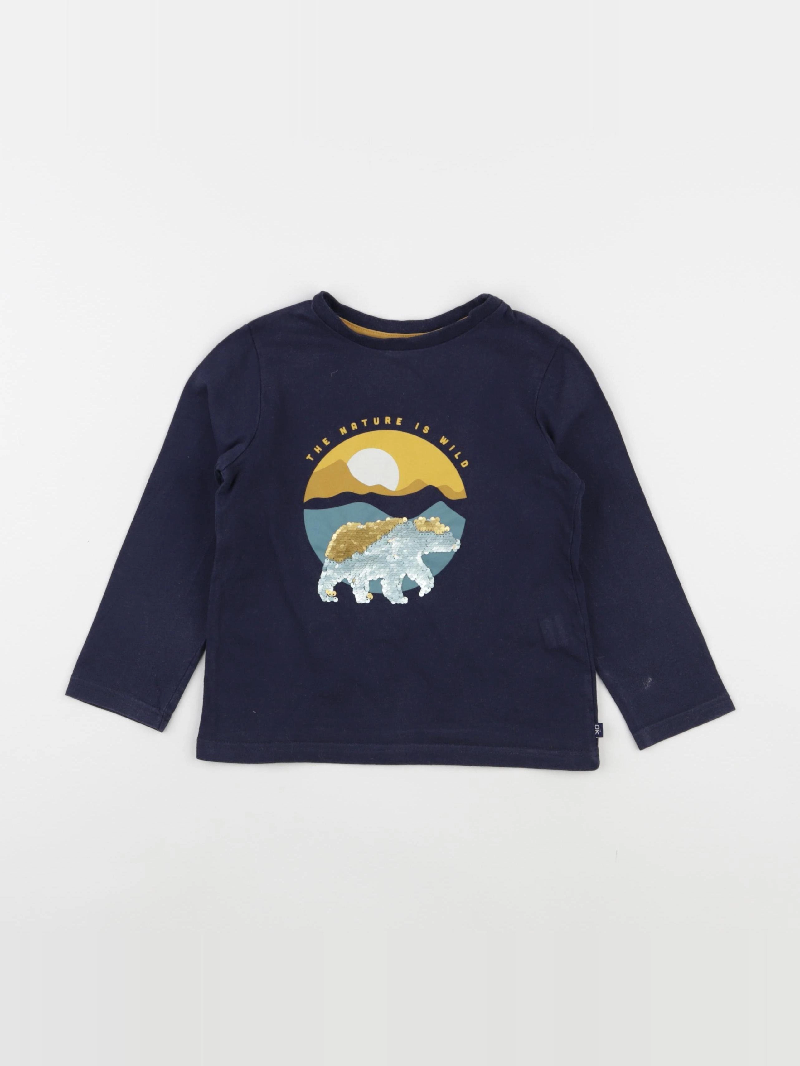 Okaidi - tee-shirt bleu - 3 ans