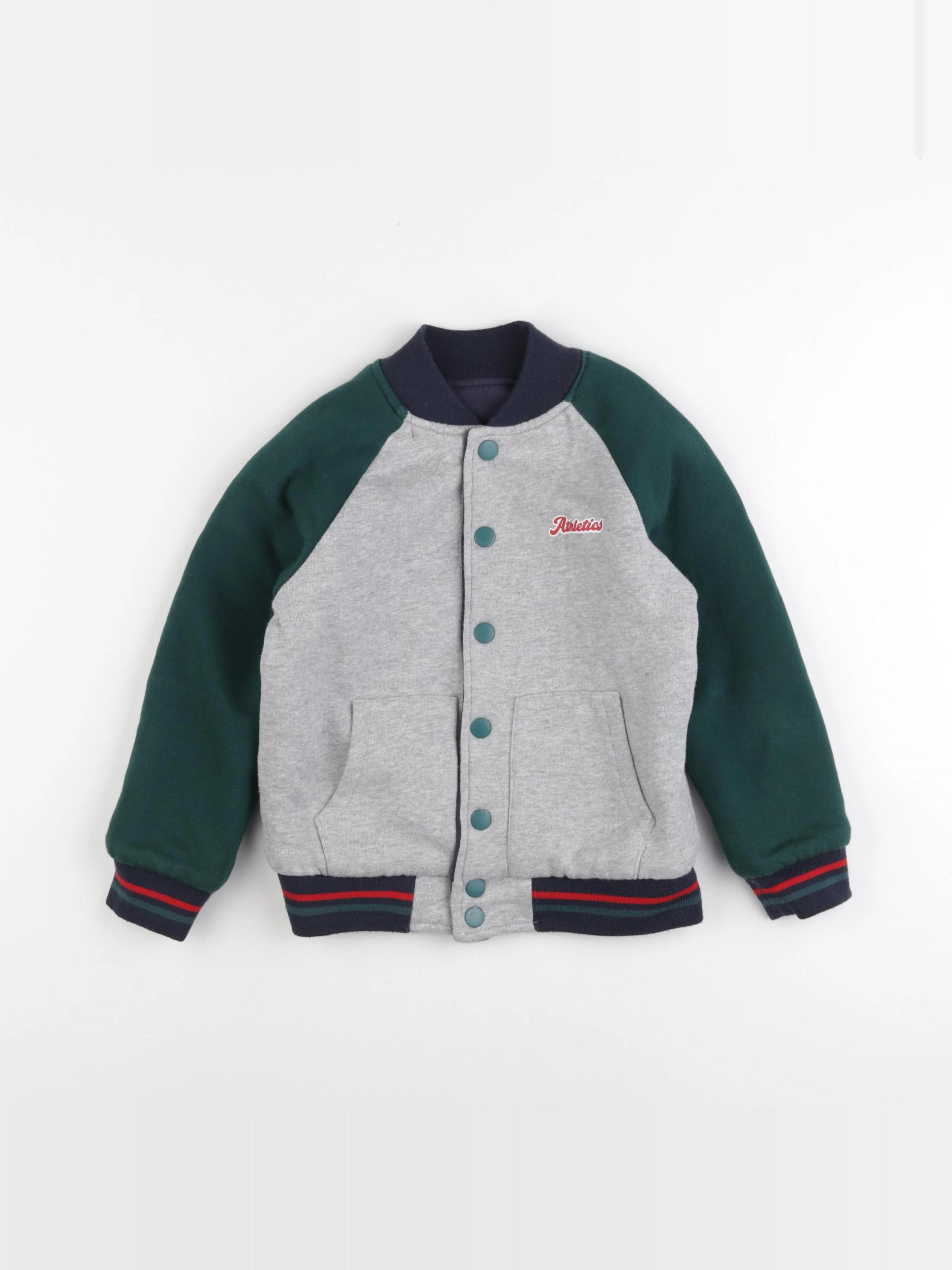 Monoprix - sweat réversible gris - 6 ans