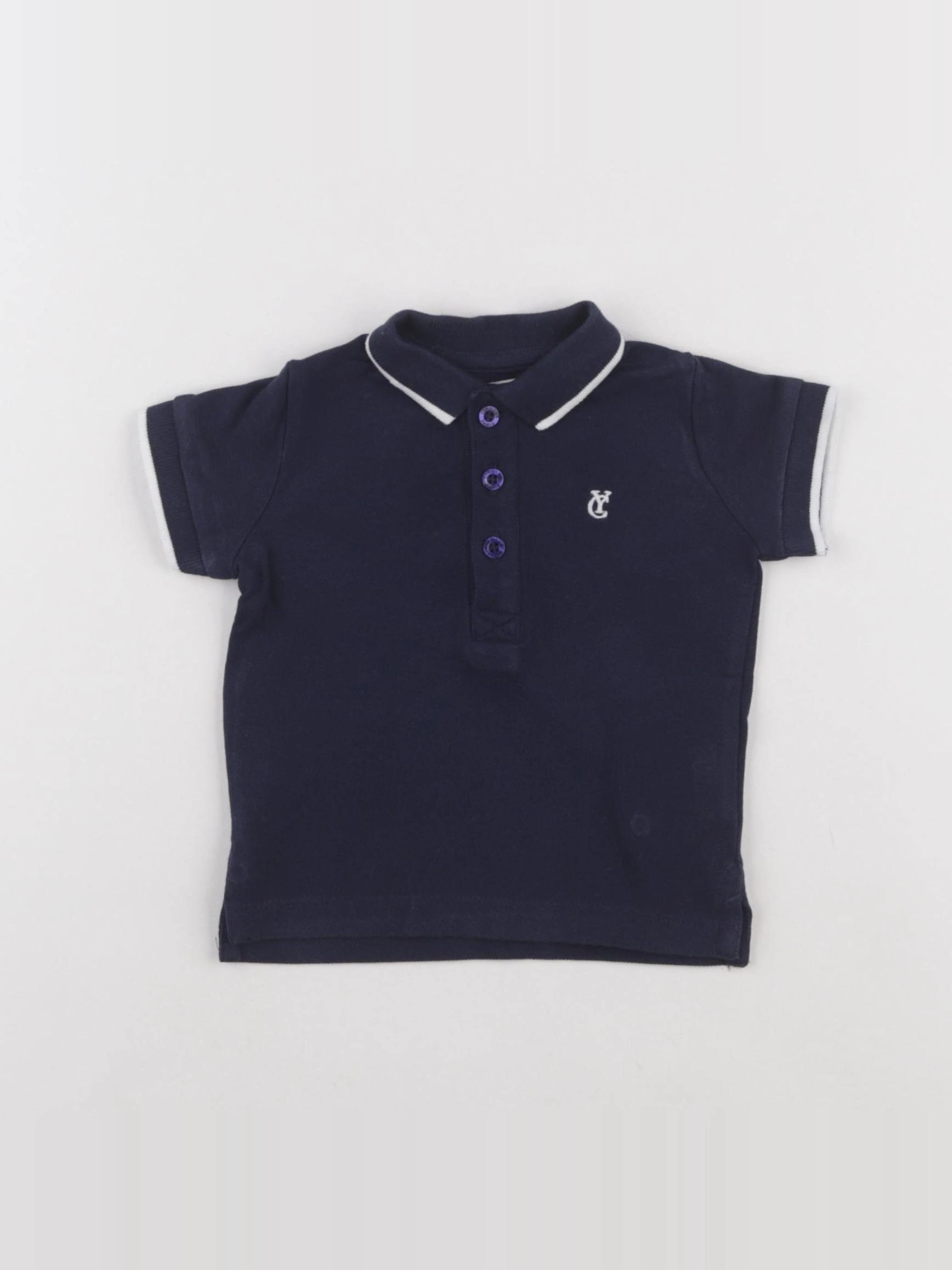 Cyrillus - polo bleu - 6 mois
