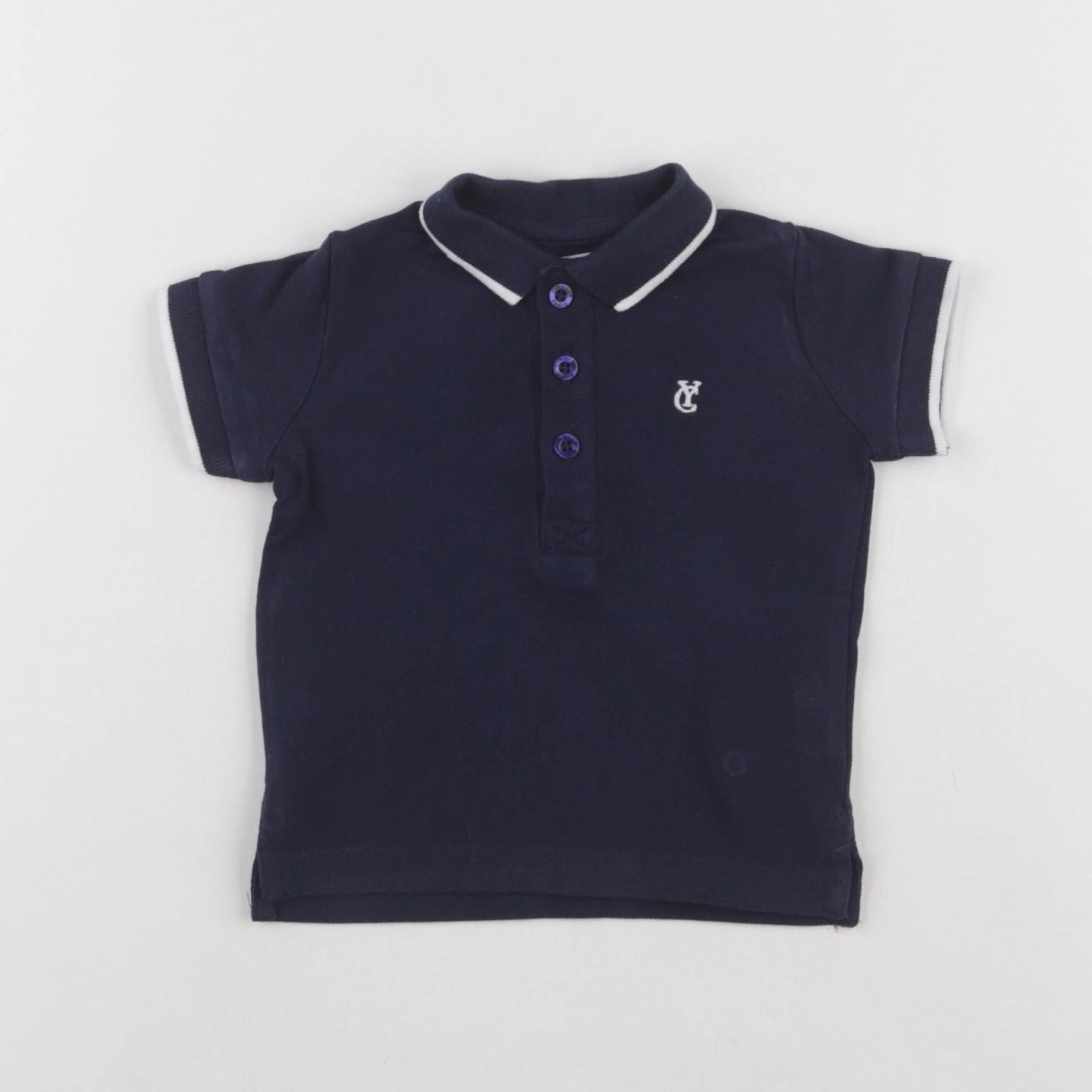 Cyrillus - polo bleu - 6 mois
