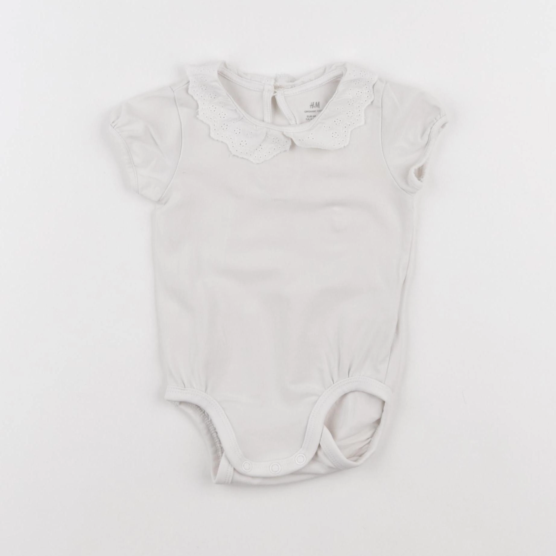 H&M - body à col beige - 3/6 mois