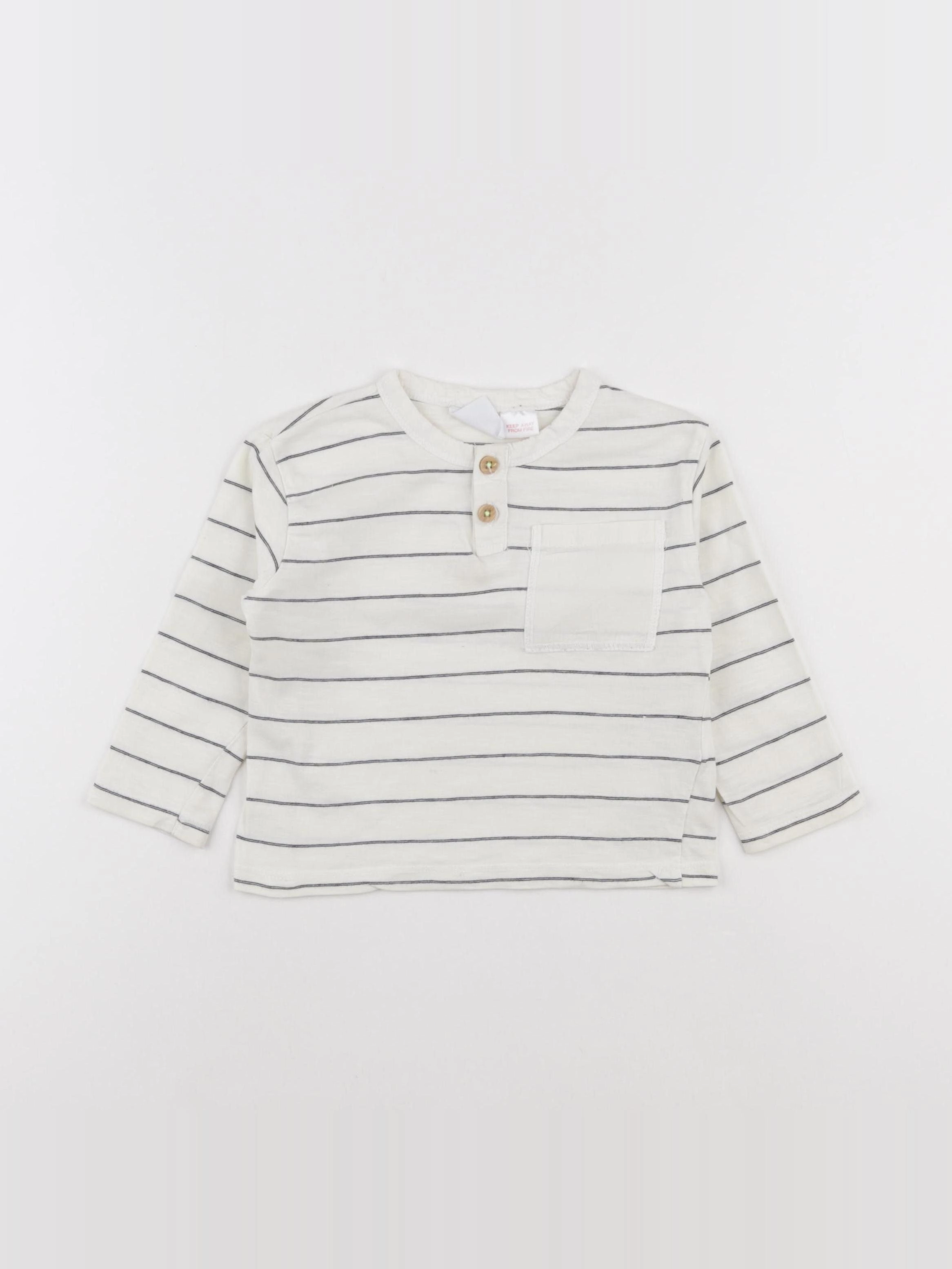 Zara - tee-shirt beige - 12/18 mois