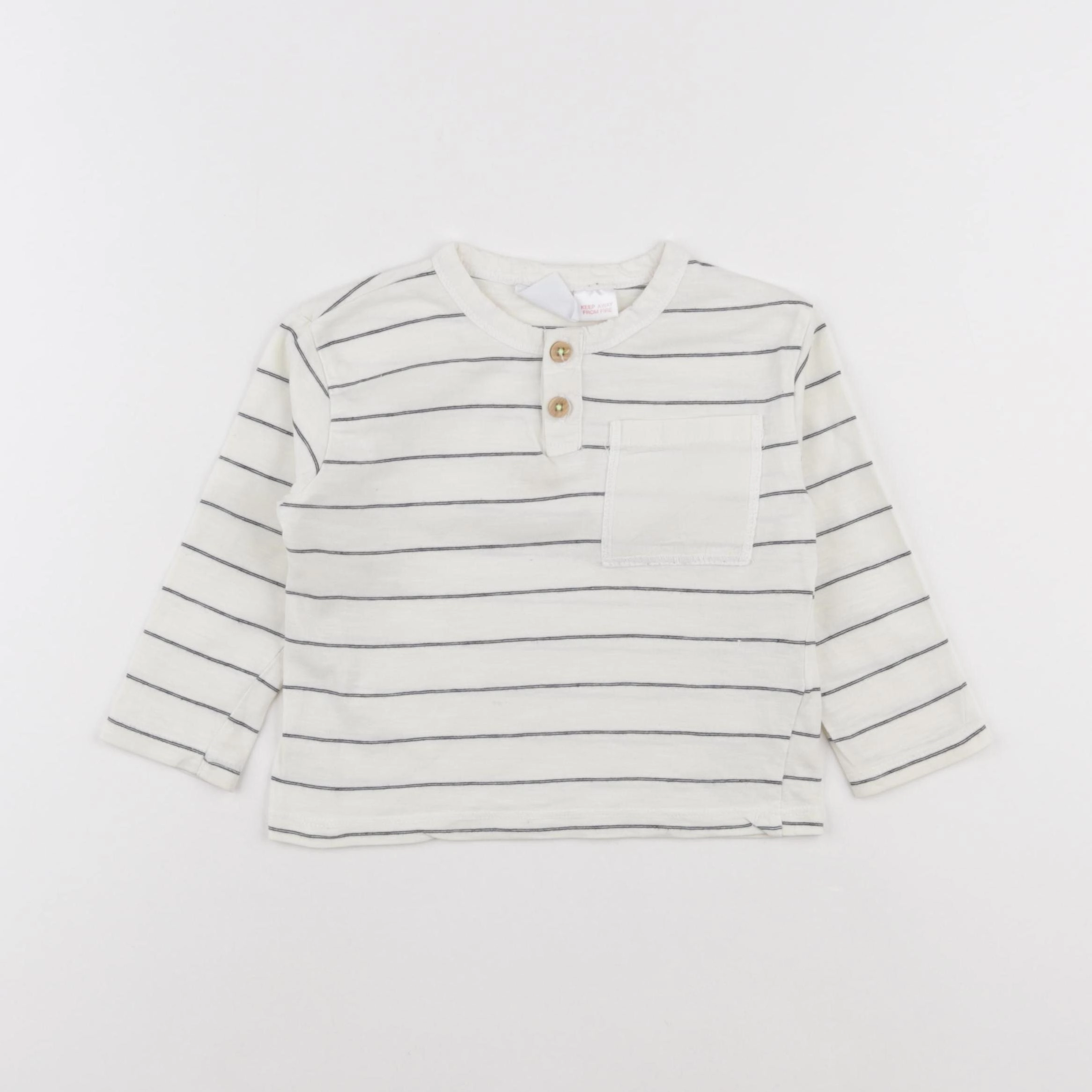 Zara - tee-shirt beige - 12/18 mois