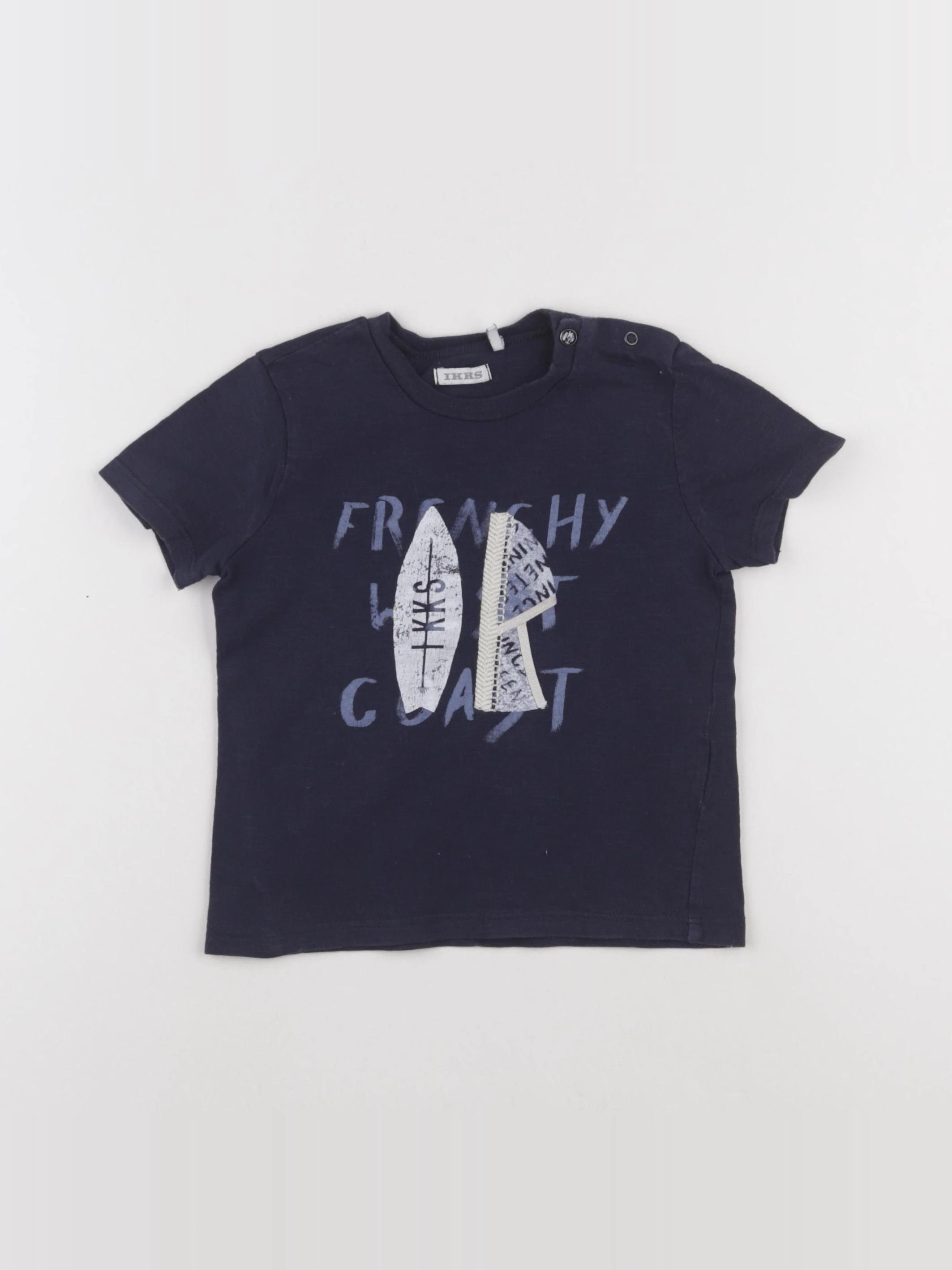 IKKS - tee-shirt bleu - 2 ans