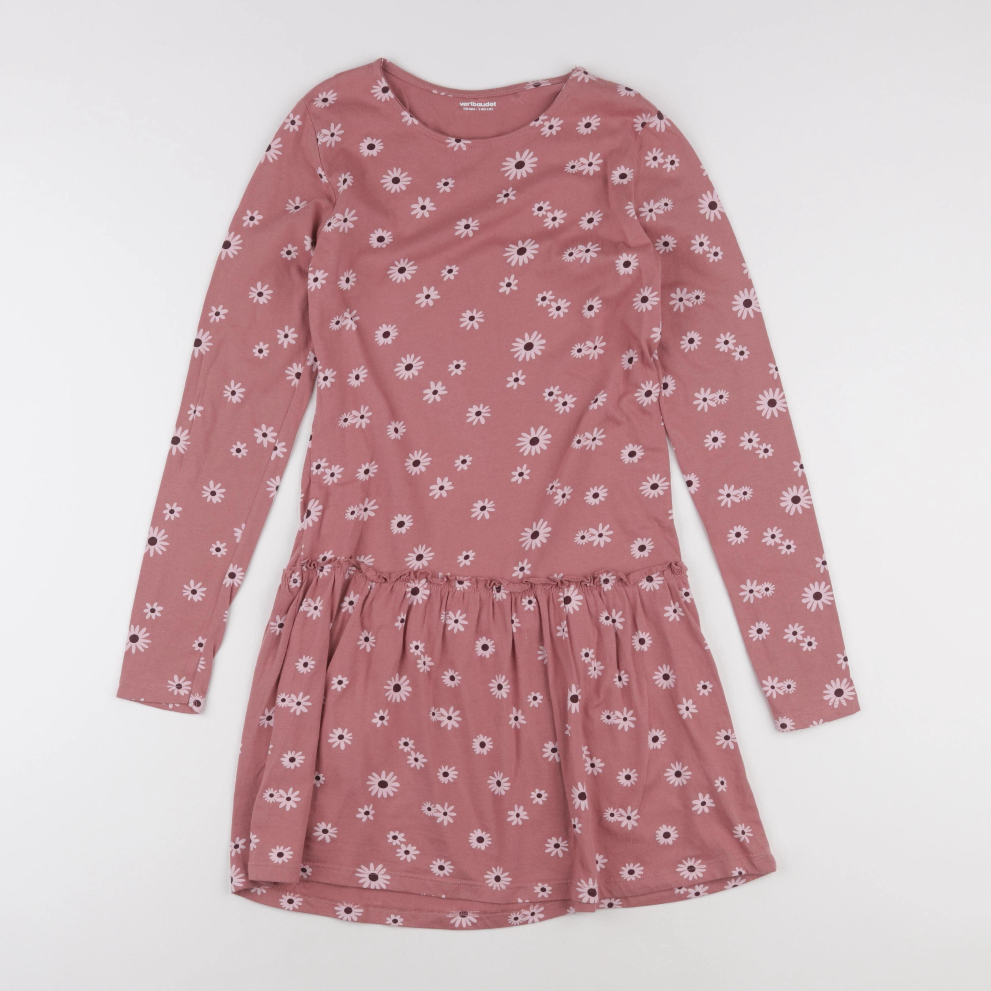 Vertbaudet - robe rose - 10 ans