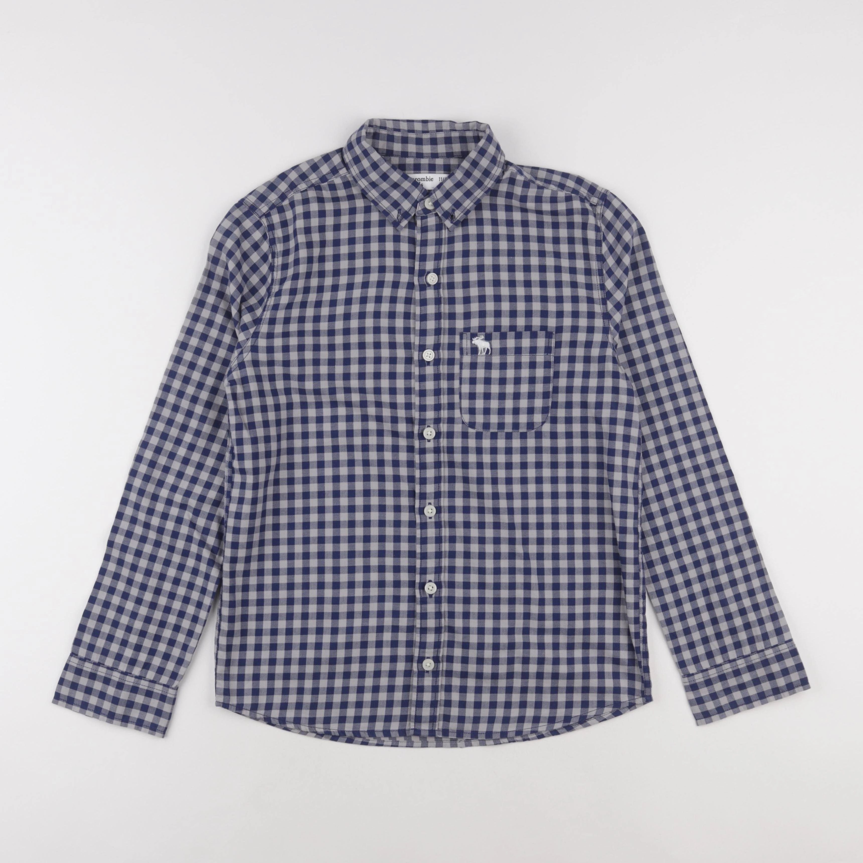 Abercrombie - chemise blanc, bleu - 11/12 ans