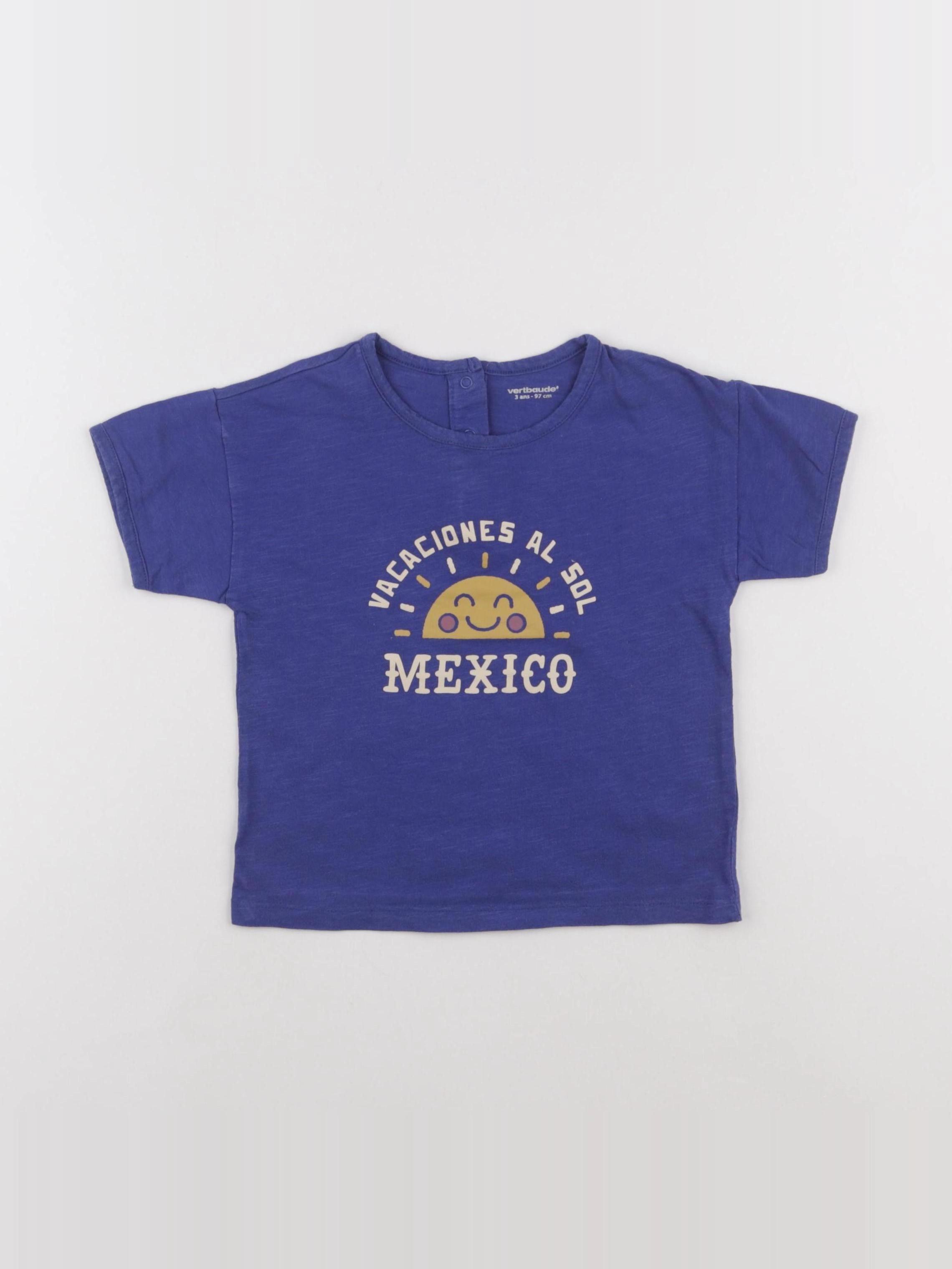 Vertbaudet - tee-shirt bleu - 3 ans