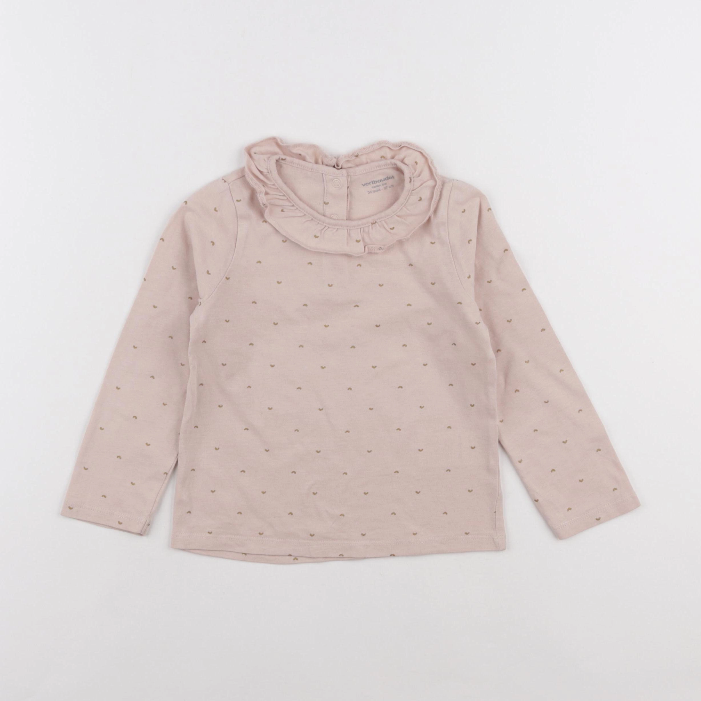 Vertbaudet - tee-shirt rose - 36 mois