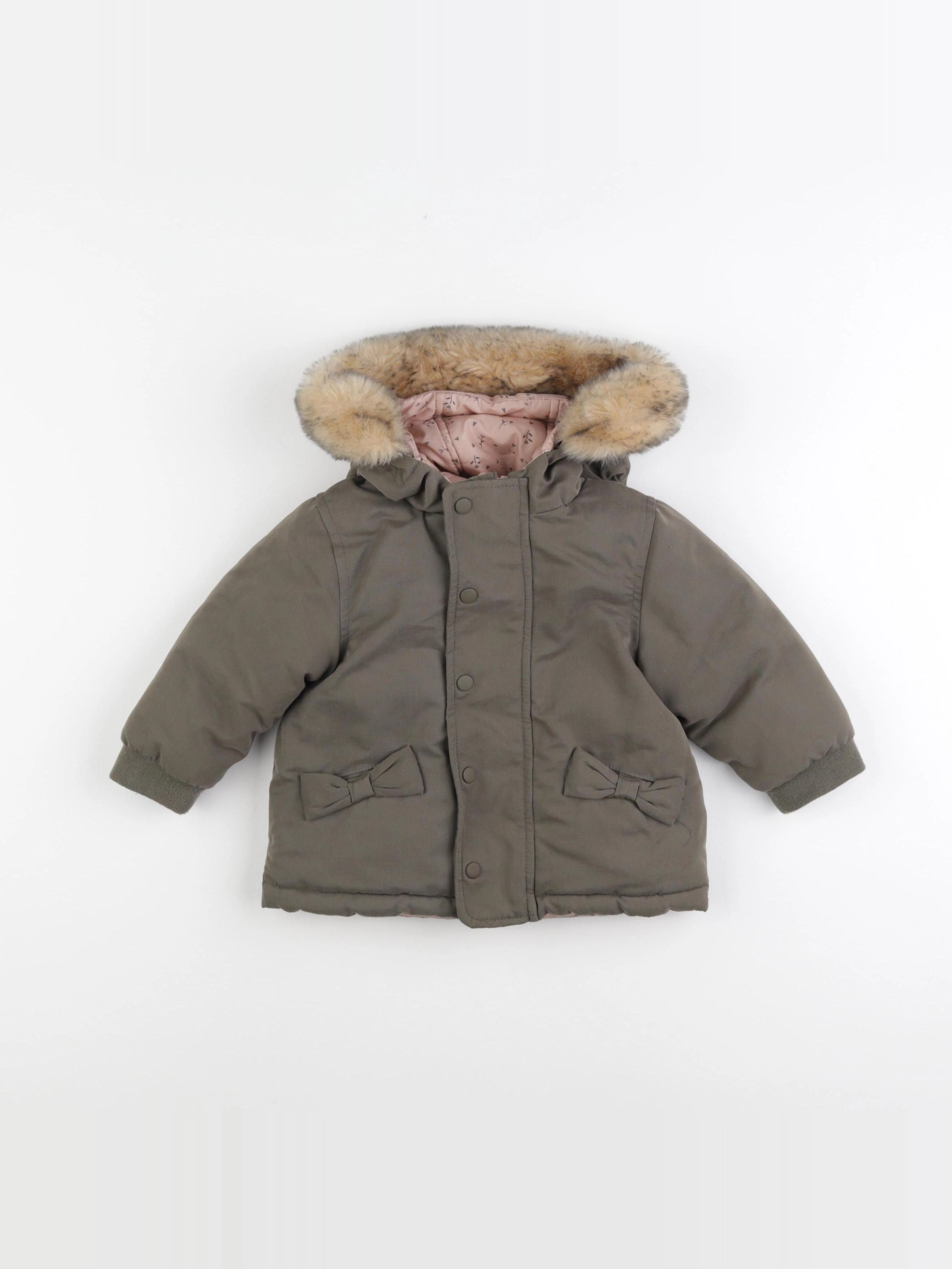 Vertbaudet - parka vert - 9/12 mois