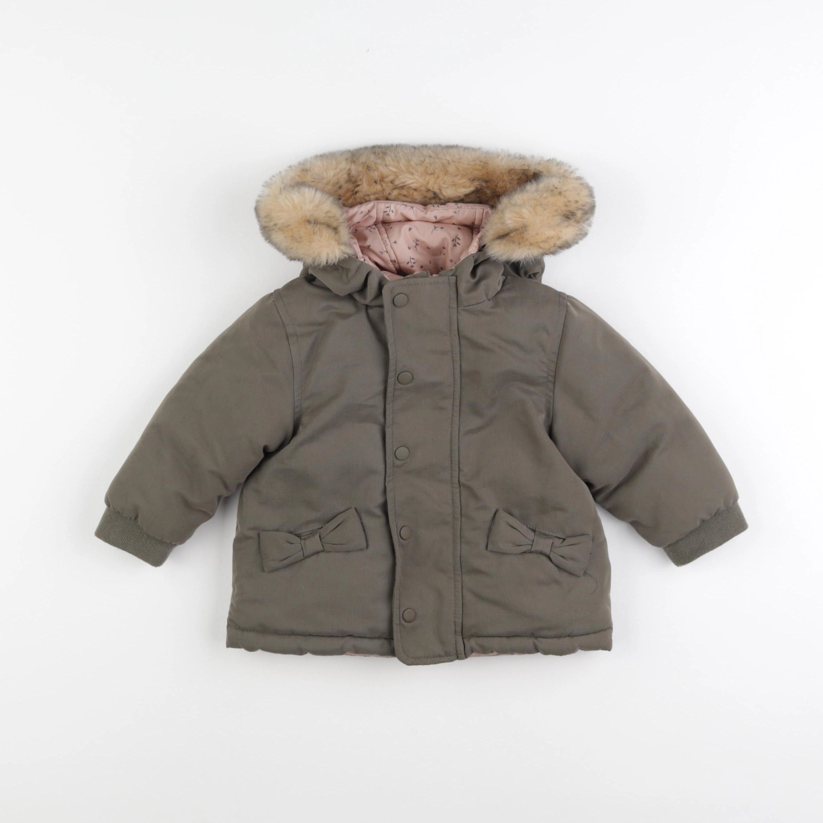 Vertbaudet - parka vert - 9/12 mois