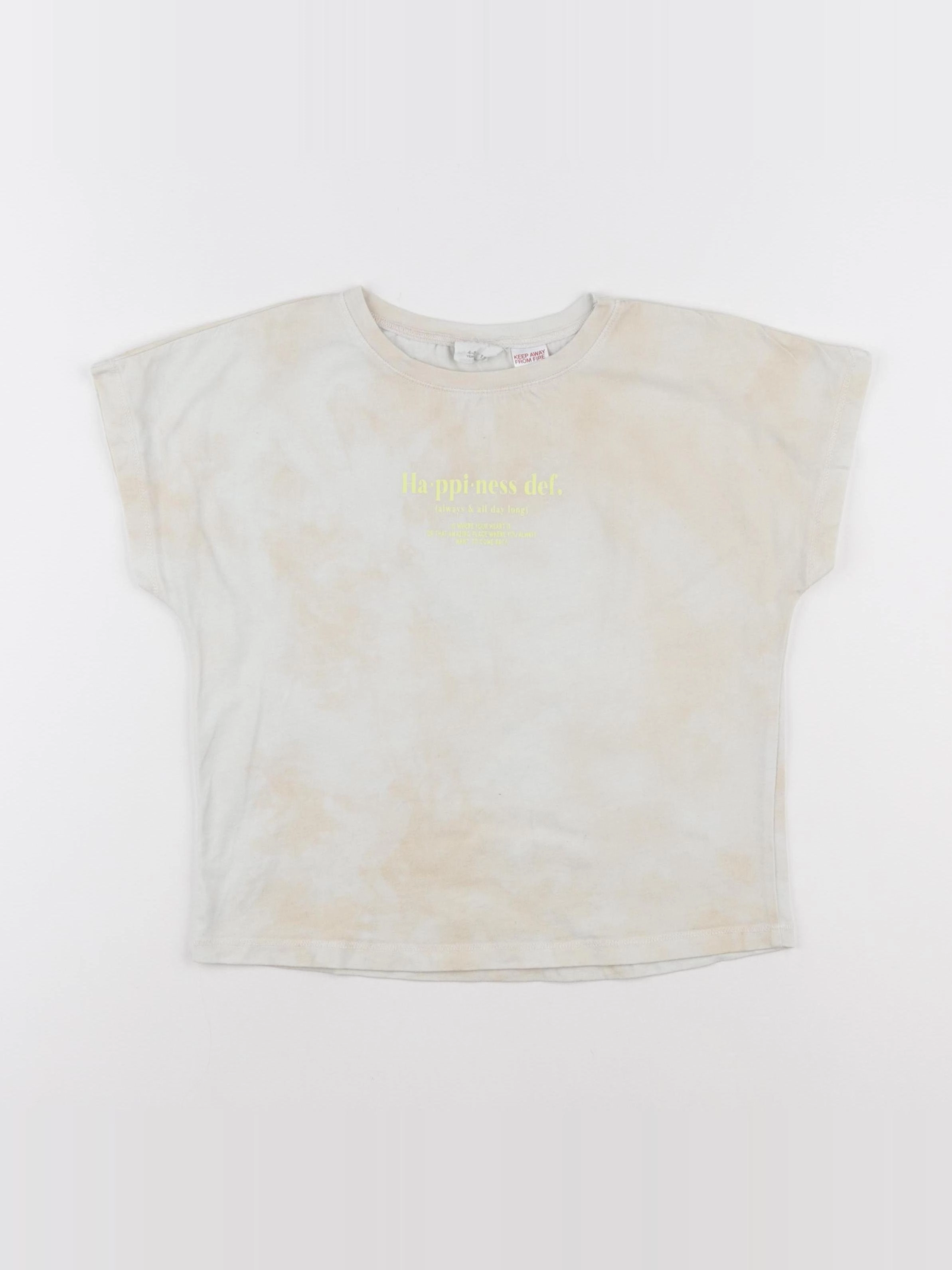 Zara - tee-shirt beige - 4/5 ans